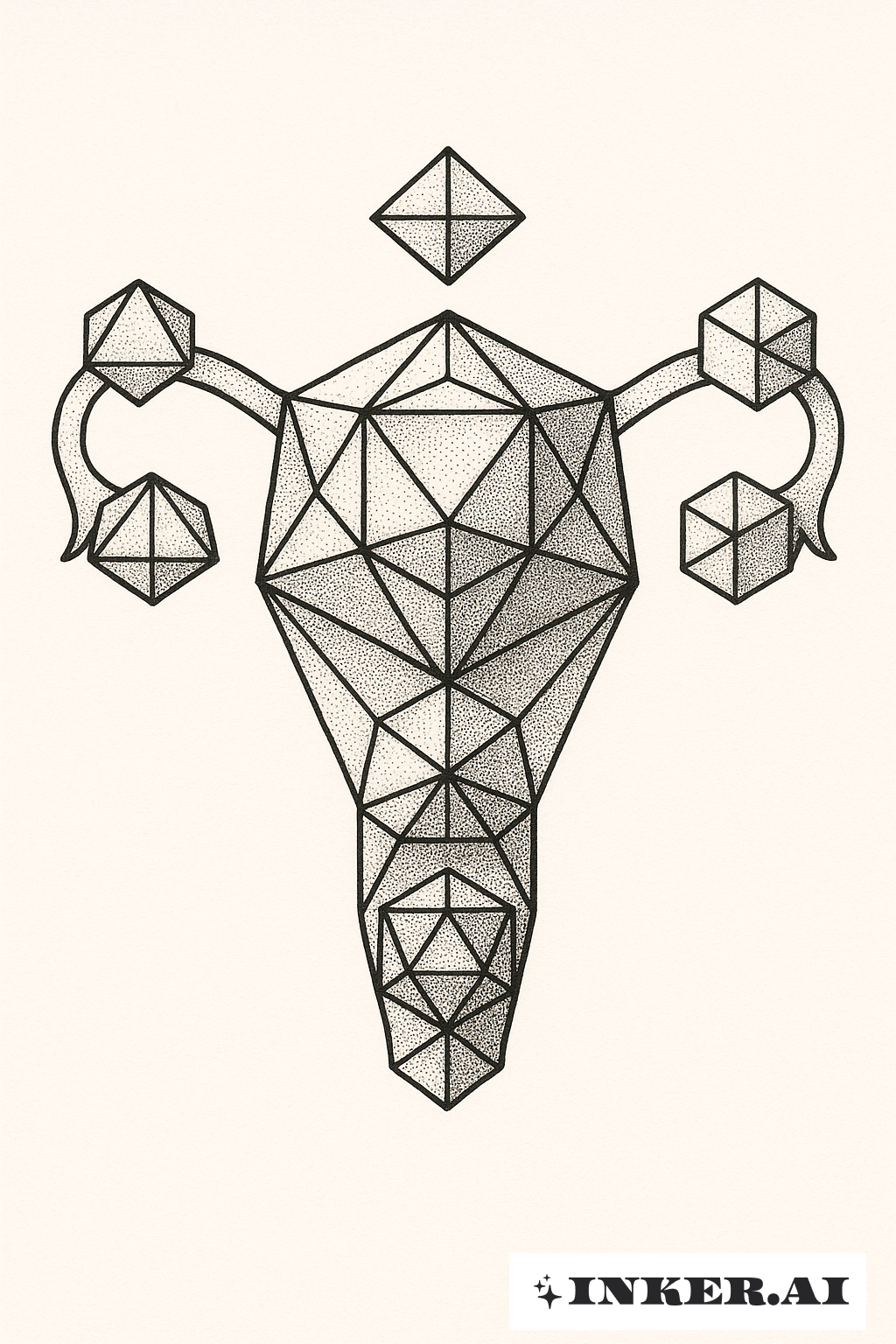 Platonischer Festkörper-Uterus-Gefäß