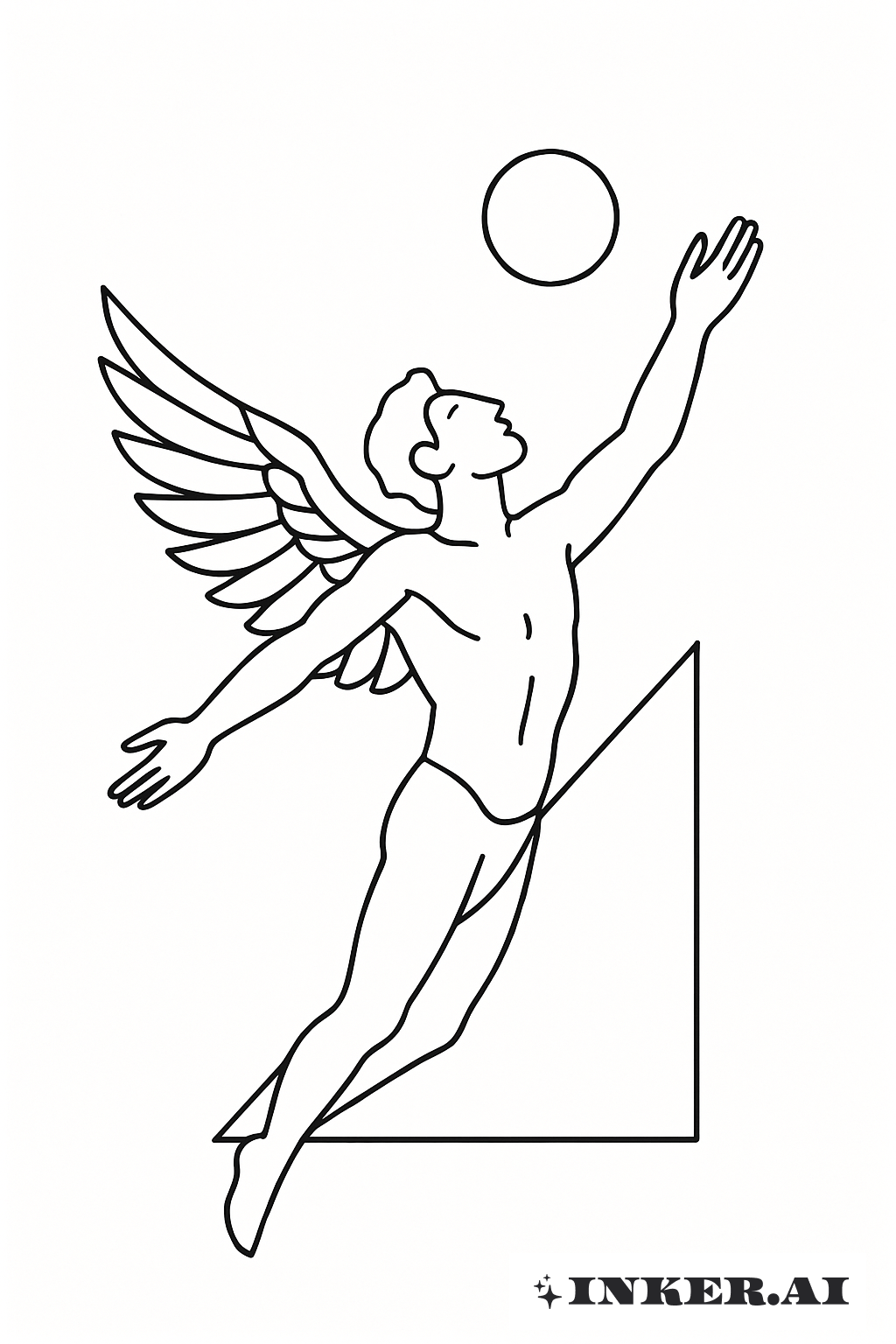 基本の空に届こうとするイカロス