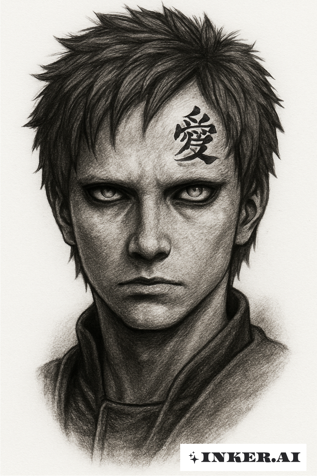 Ein realistisches Porträt von Gaara