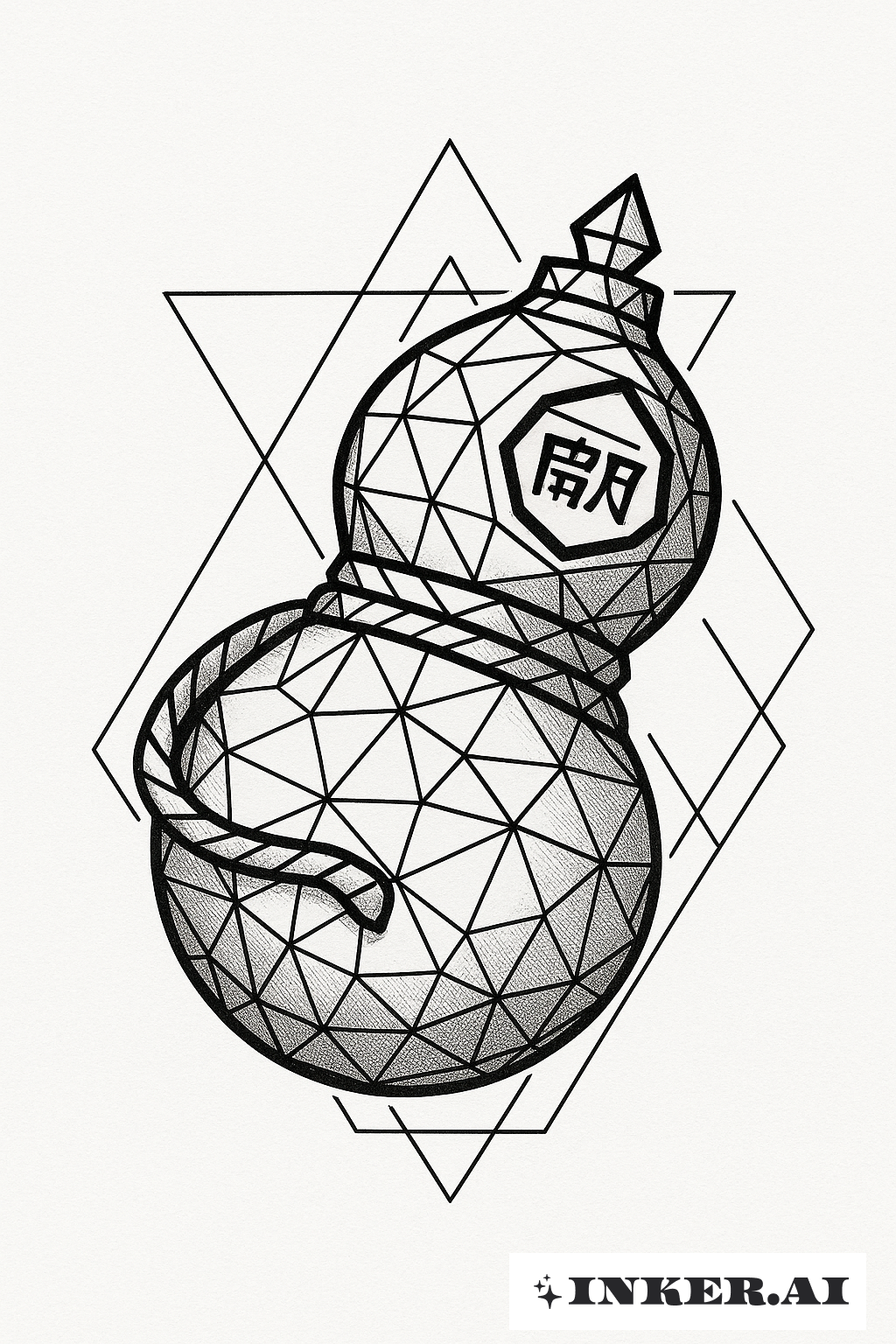 Gaaras Kürbis in geometrischer Form