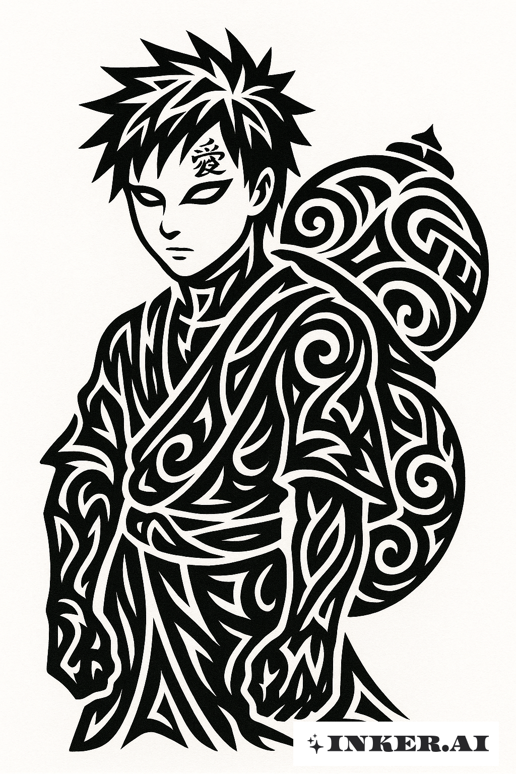 Gaaras Silhouette in Stammesform