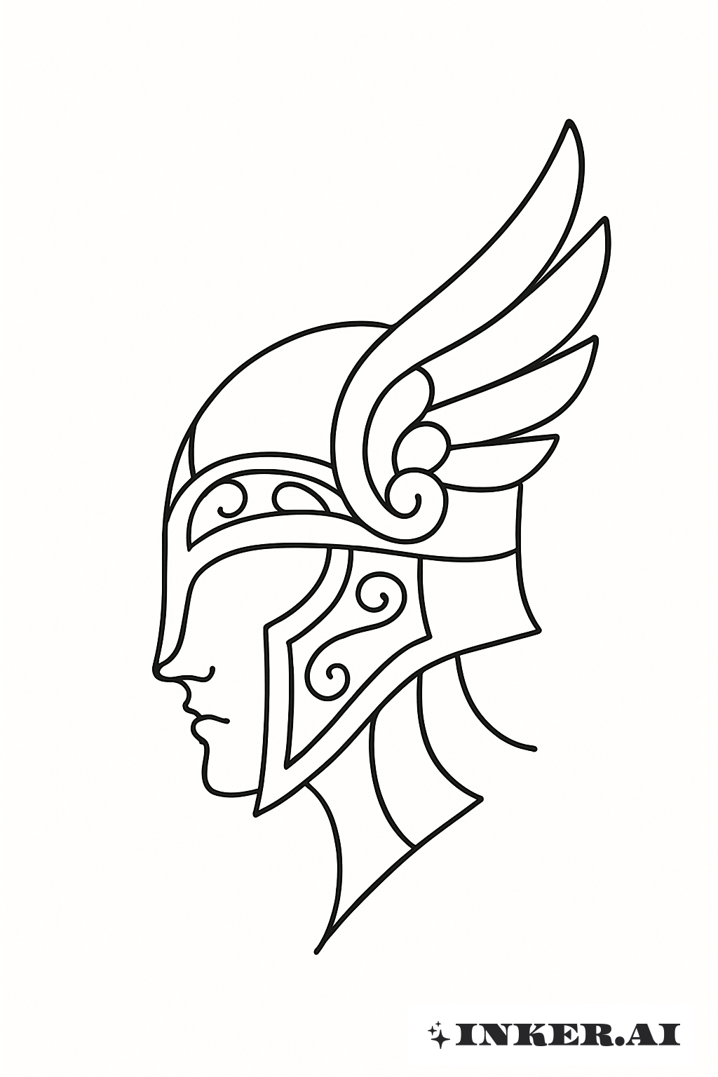 Minimalist Valkyrie Winged Helmet