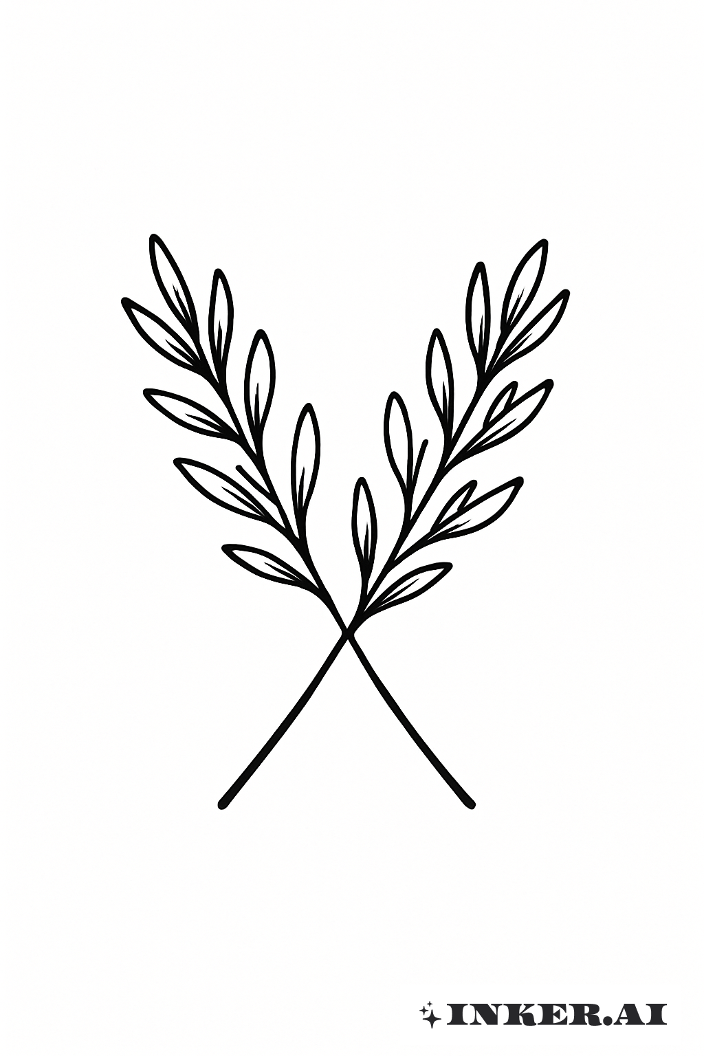 Two Sagebrush Branches Crossed
