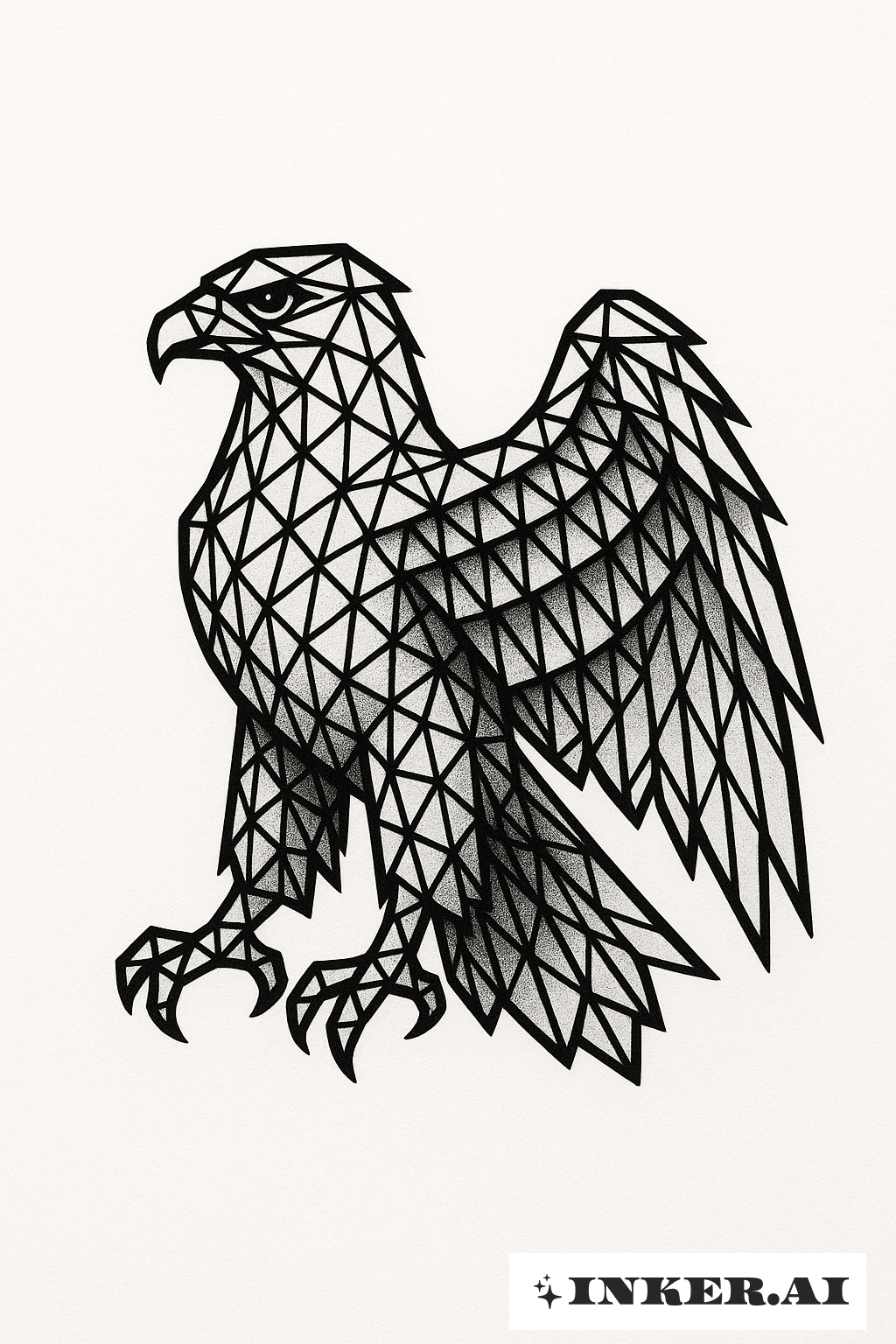 Águia Composta de Triângulos Sagrados