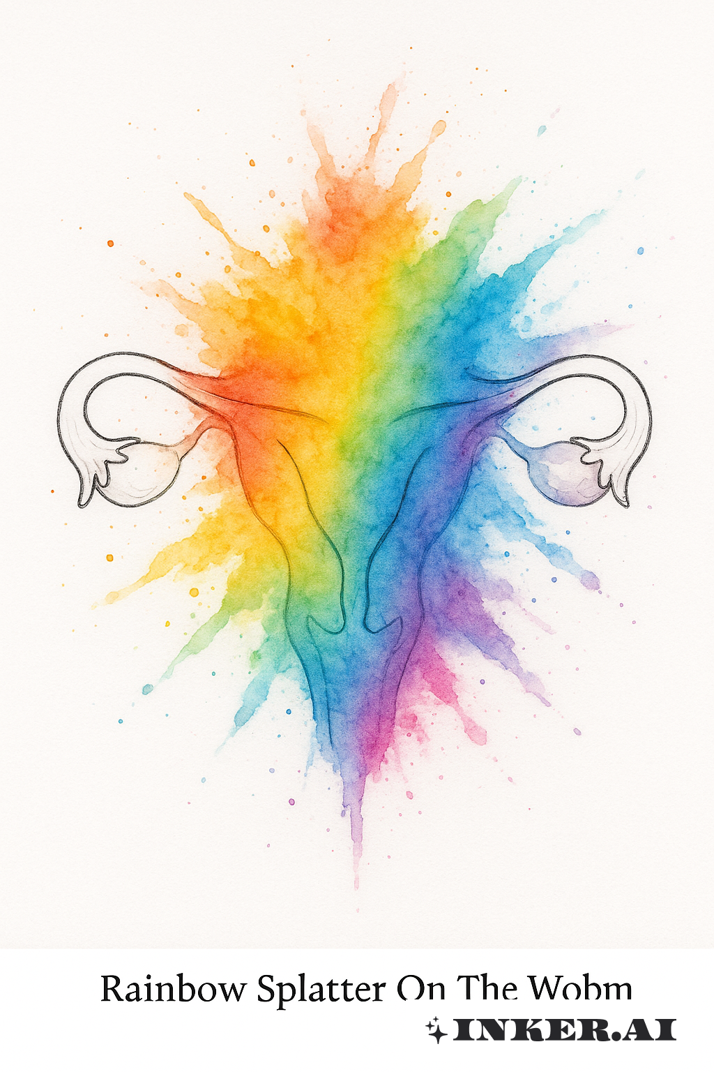 Regenbogen Spritzer Auf Dem Bauch