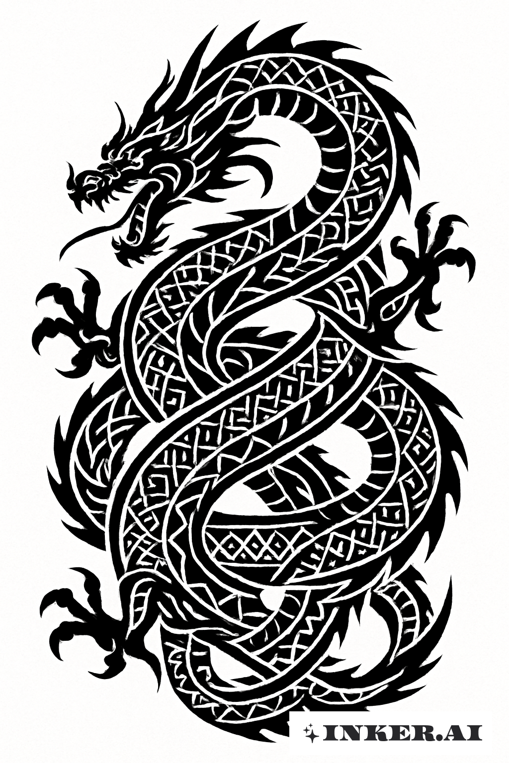 環環相扣的部落日本龍