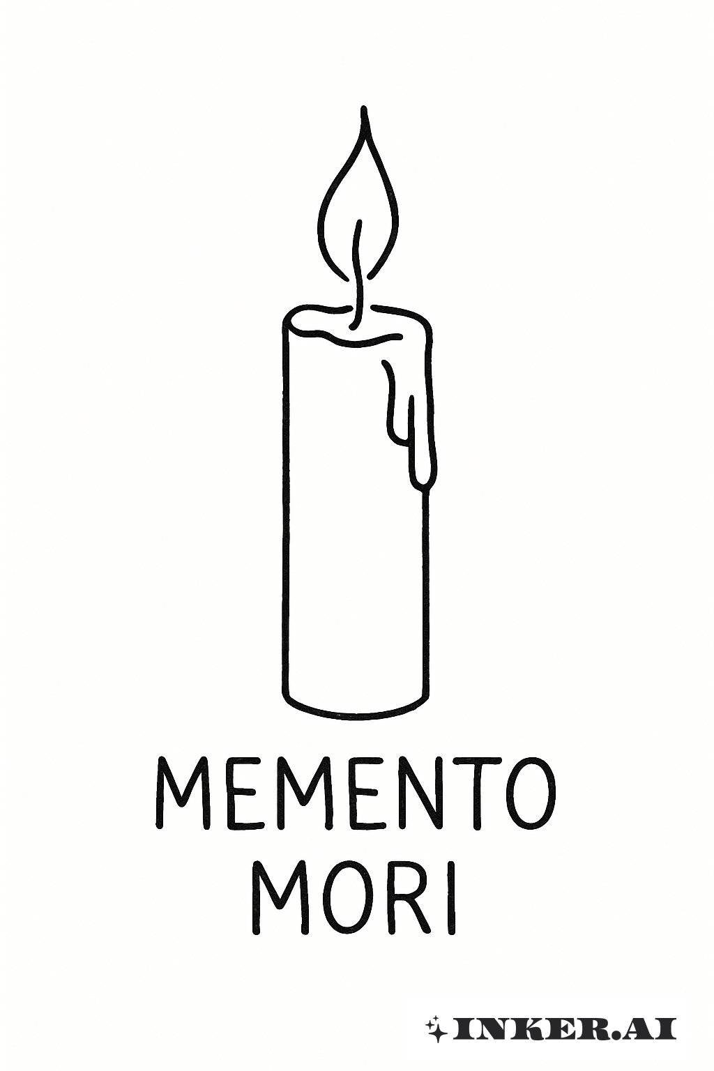 Ein Einfaches Brennendes Kerzen-Memento Mori