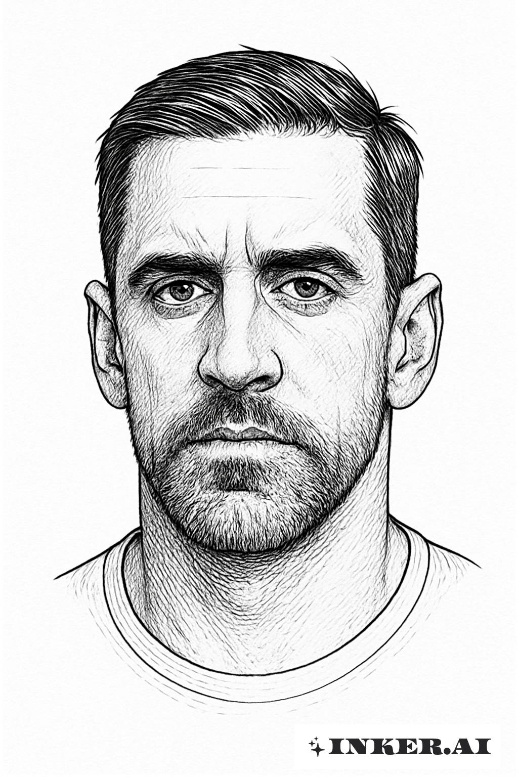 Aaron Rodgers 臉部精細肖像