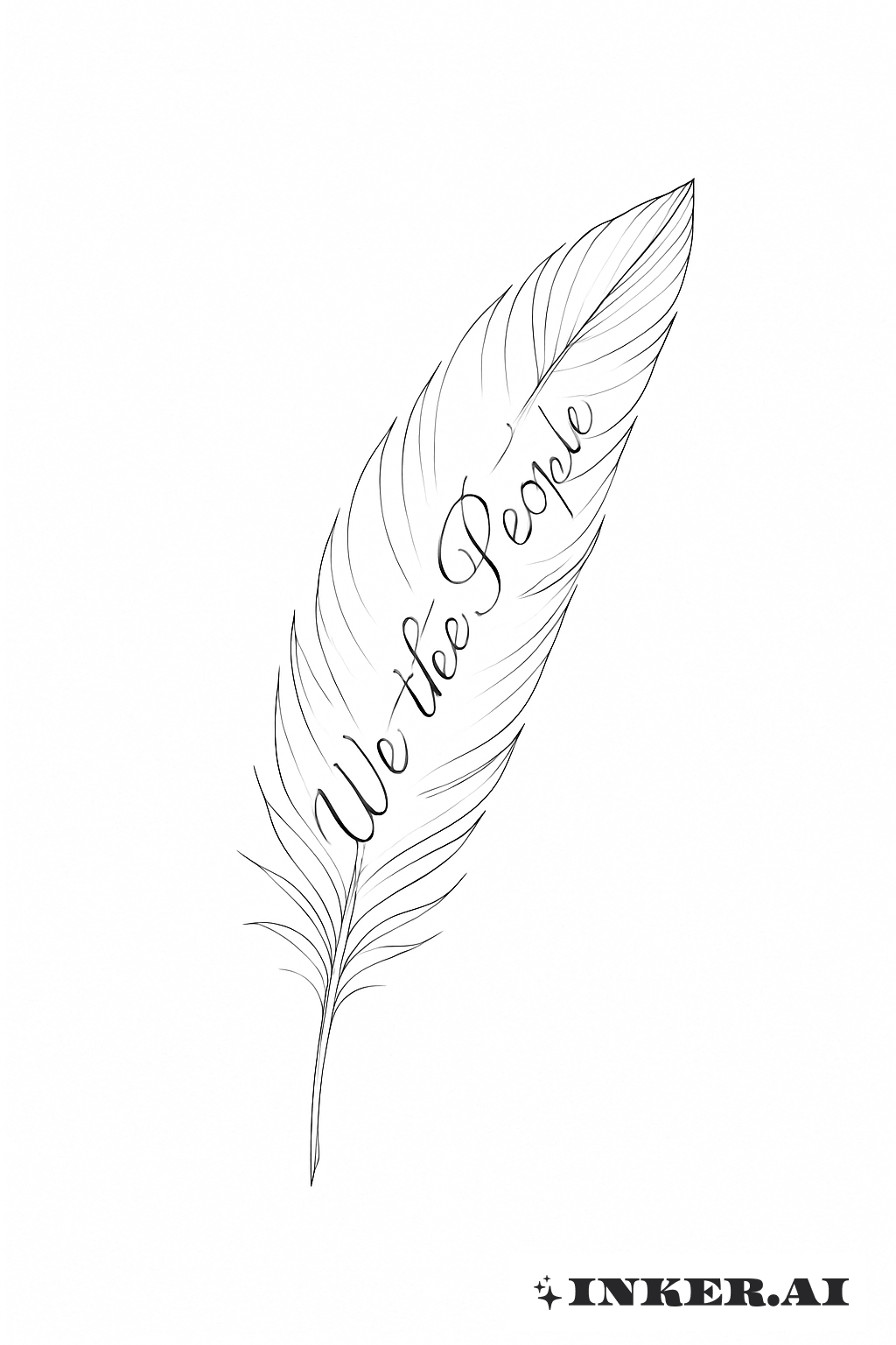 我們人民的羽毛細緻輪廓