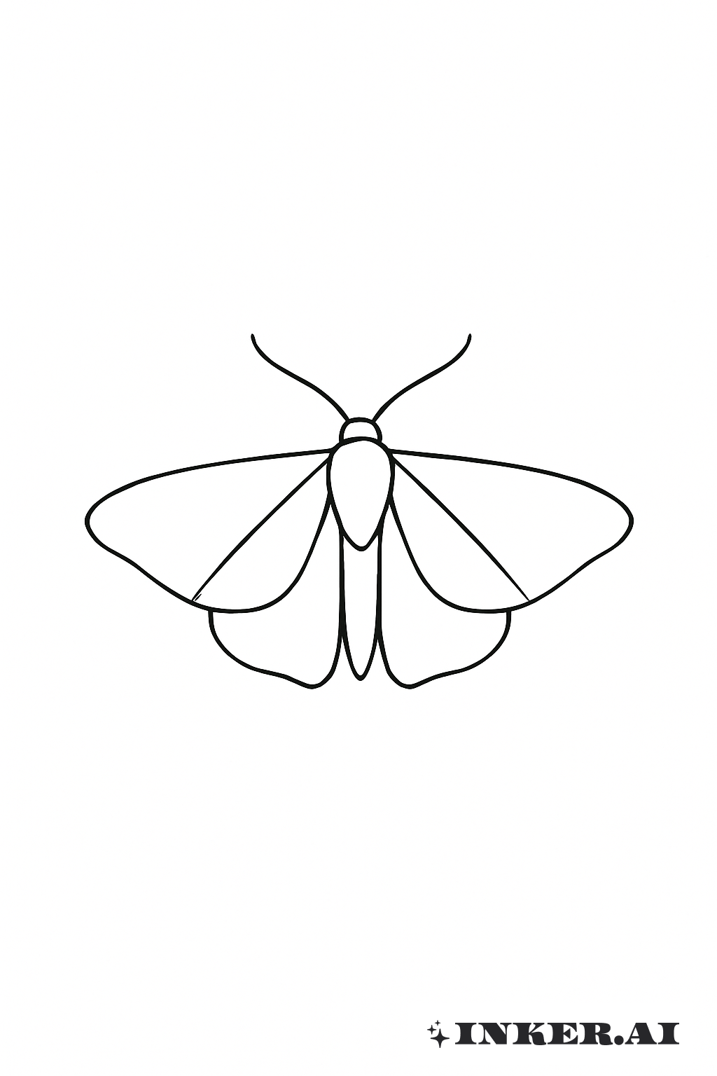 Einfacher Umriss eines Nachtfalters