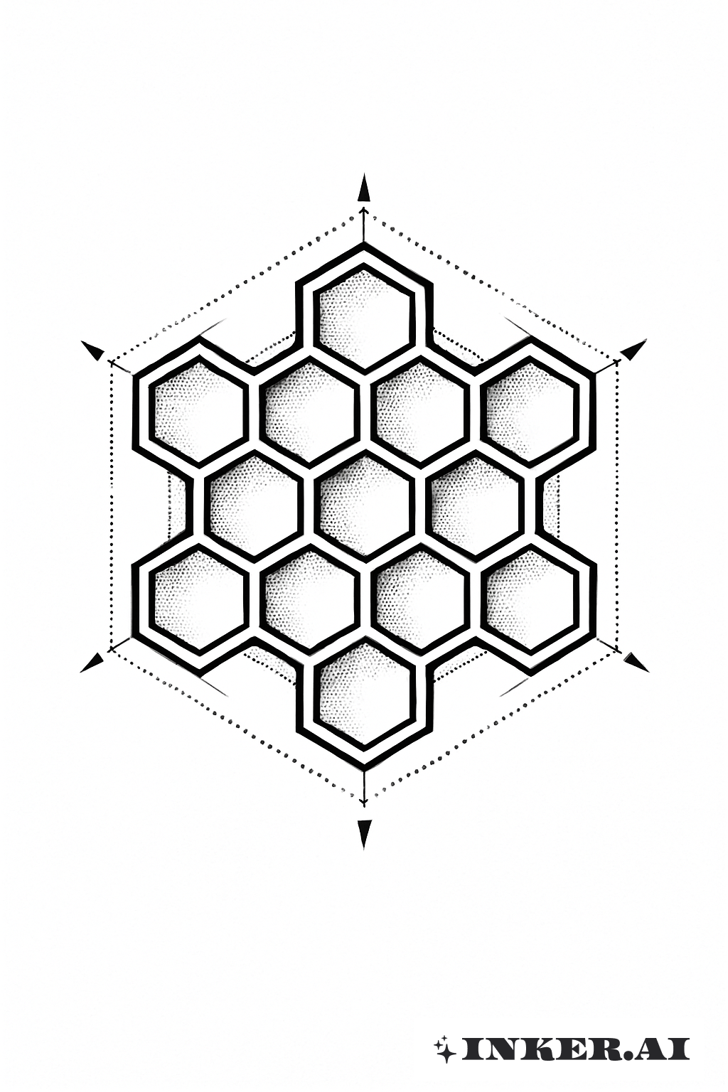 Heilige Geometrie der Waben