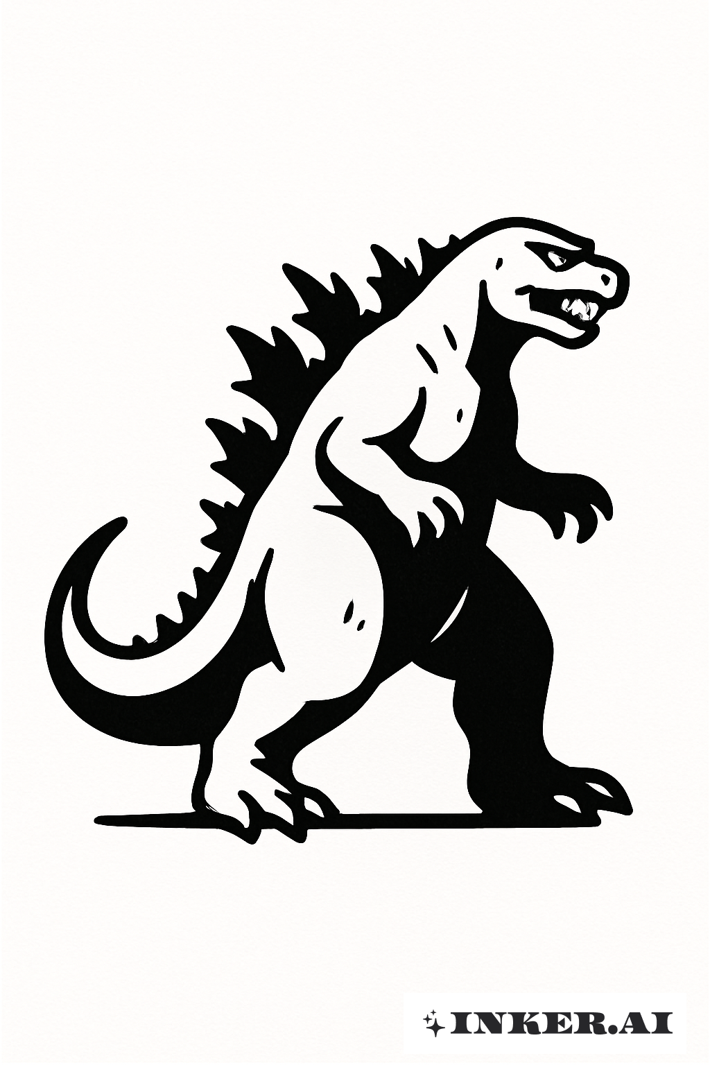 ゴジラの象徴的な歩行の形