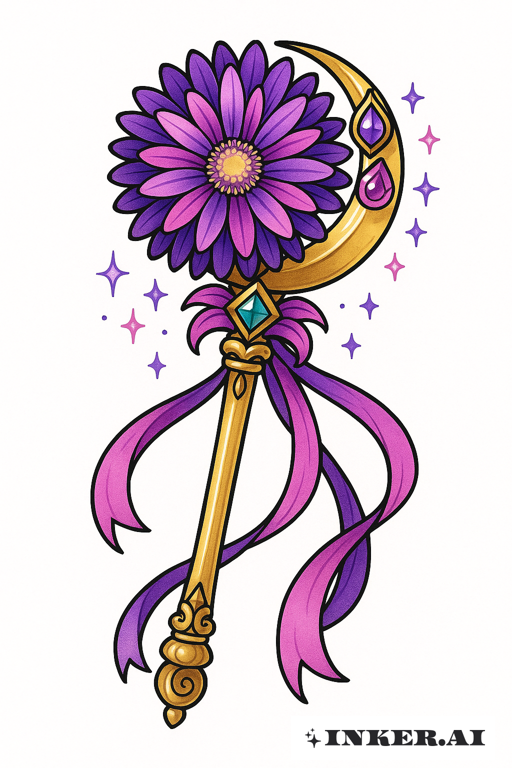 魔法少女的九月生辰花魔杖