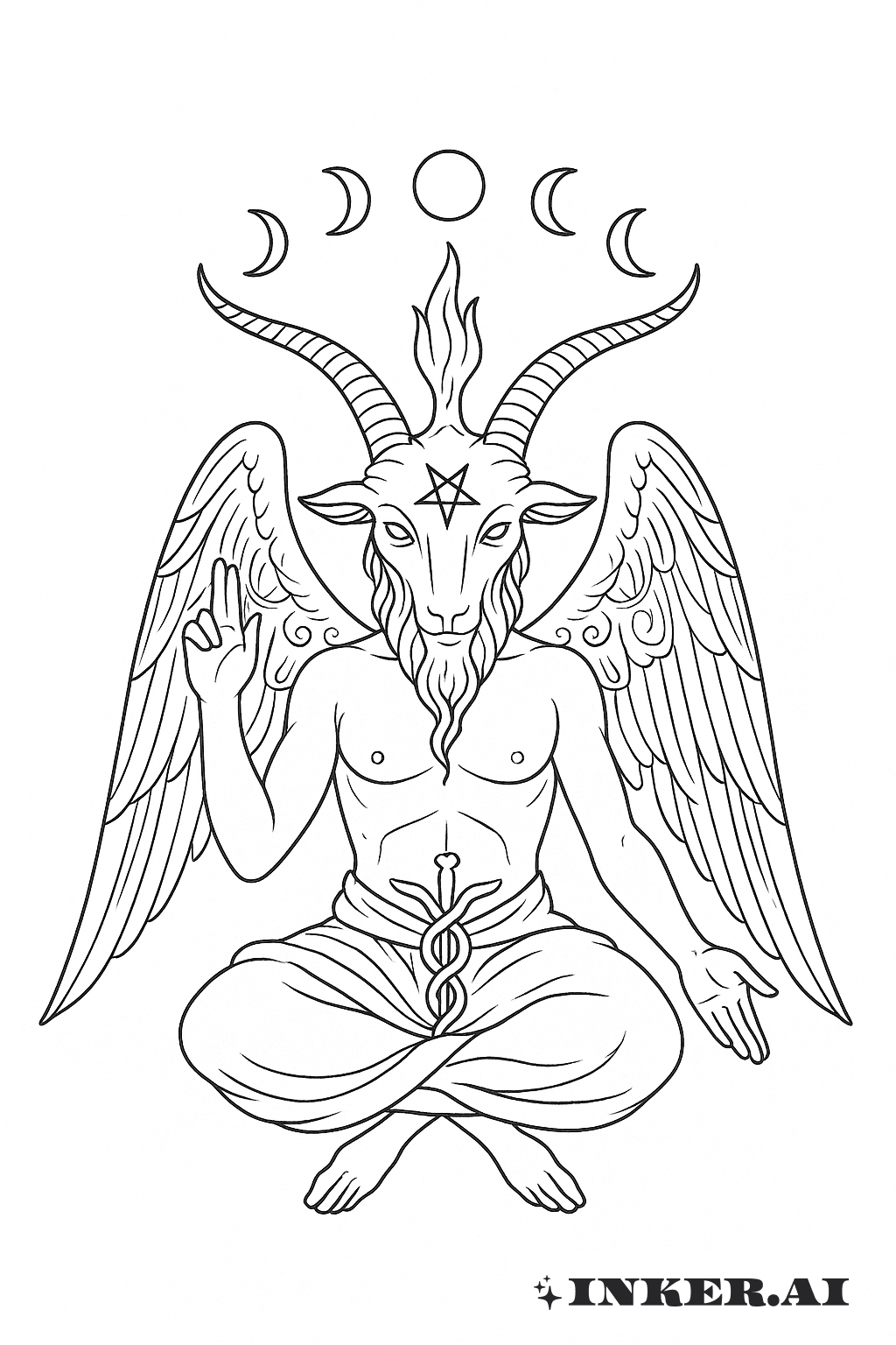 Baphomet Sob as Fases da Lua