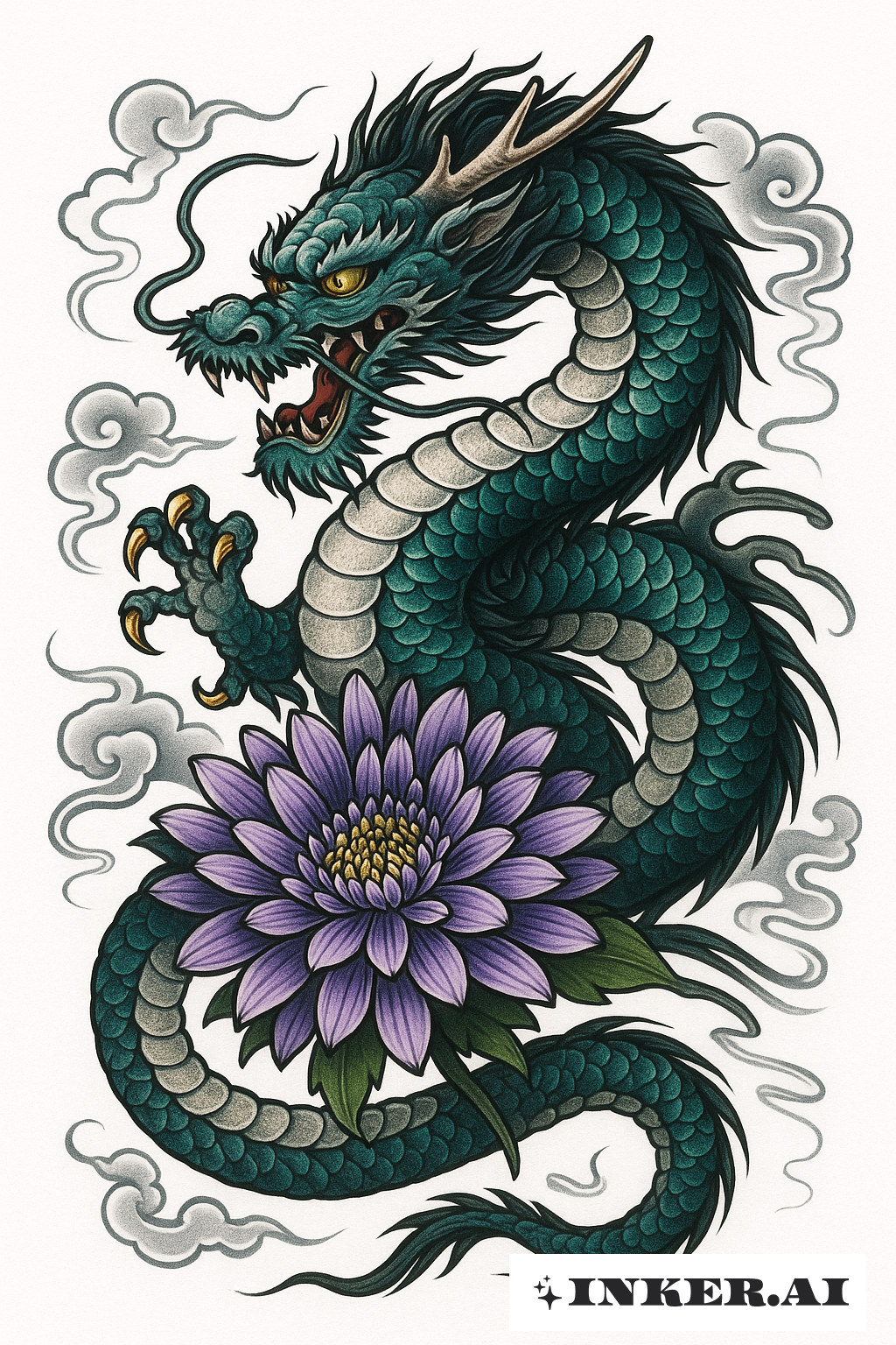 守护九月诞生花的龙
