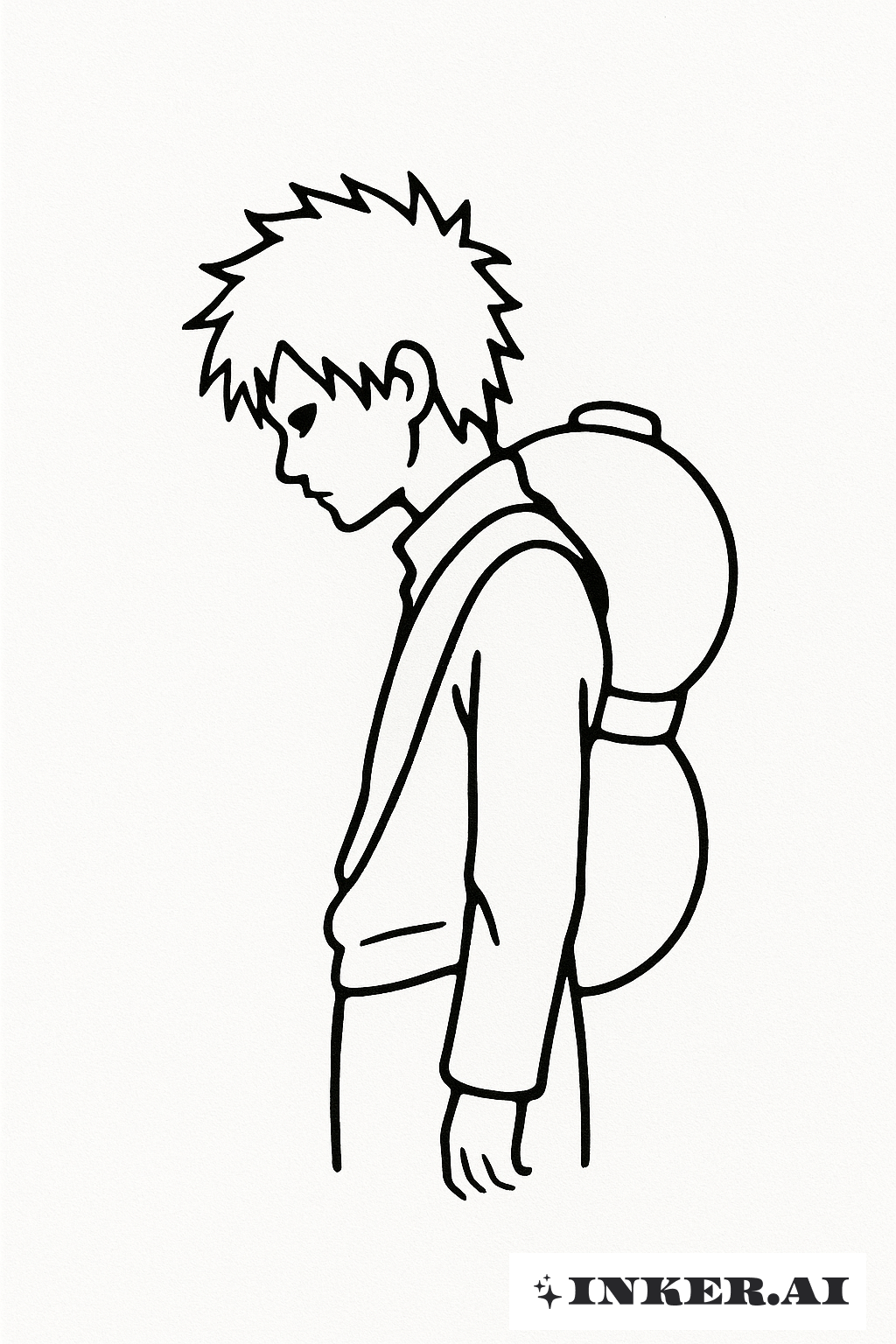 Eine Silhouette des einsamen Gaara