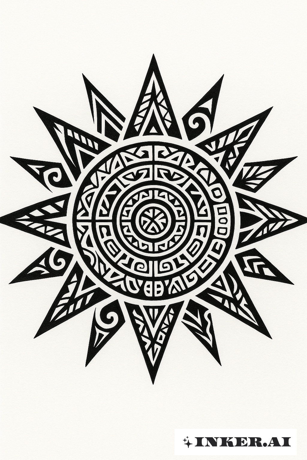 Hình xăm Mặt trời Polynesia