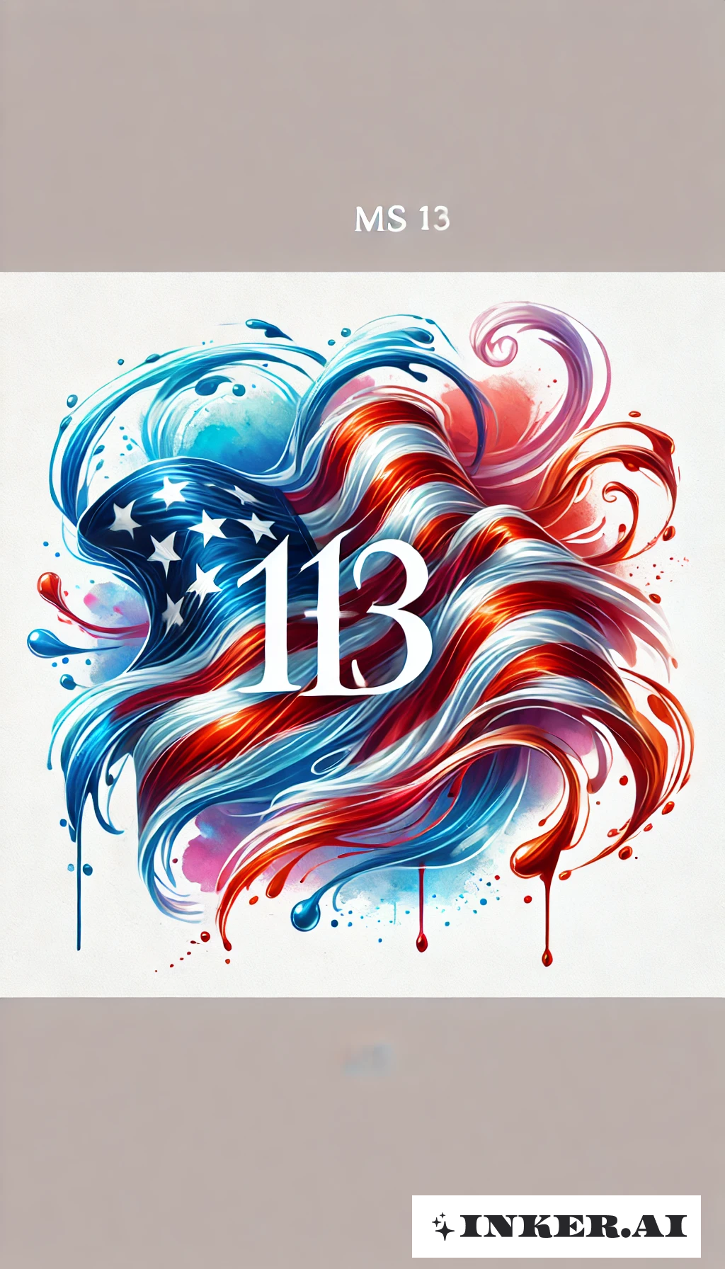 Bandeira em Aquarela para MS-13