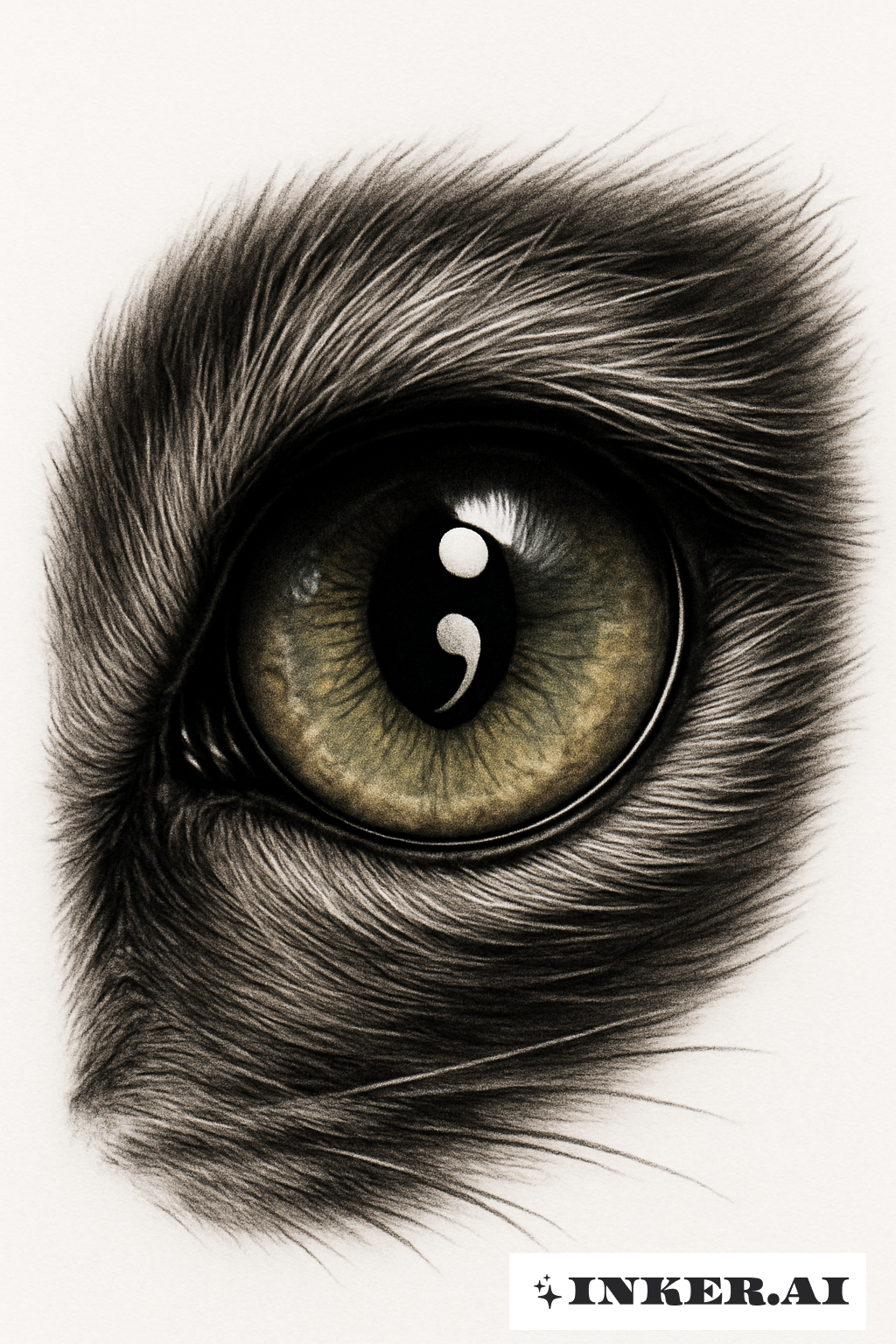 Œil de Chat Réfléchissant un Point-Virgule