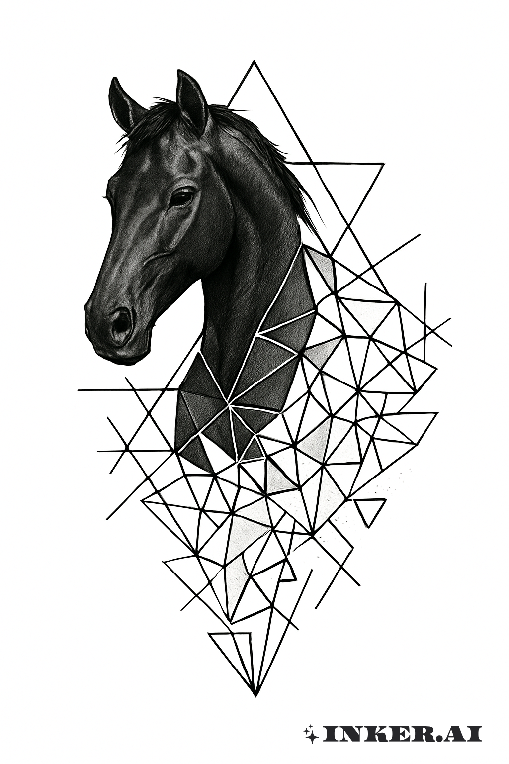 Dark Horse Fading Into Geometry