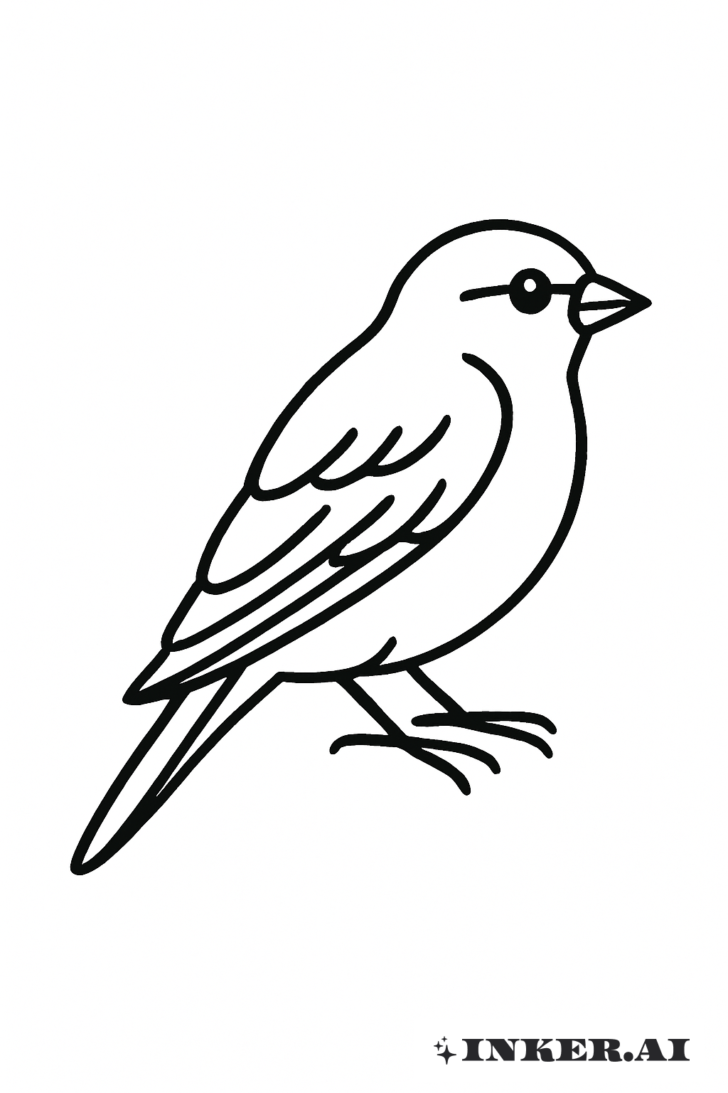 A Solitary Sparrow In Profile