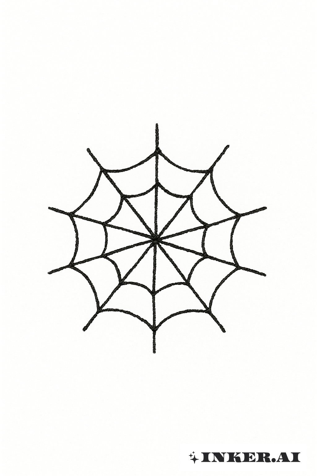 Ein Einfaches Stick and Poke Spinnennetz
