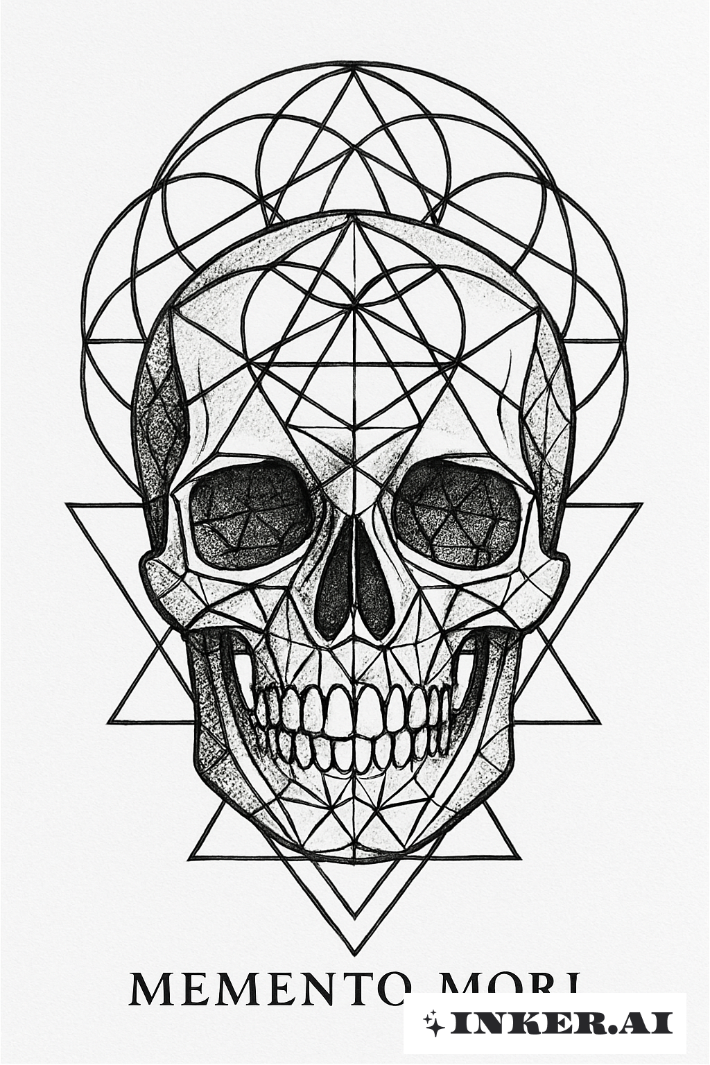 Heilige Geometrie Schädel Memento Mori