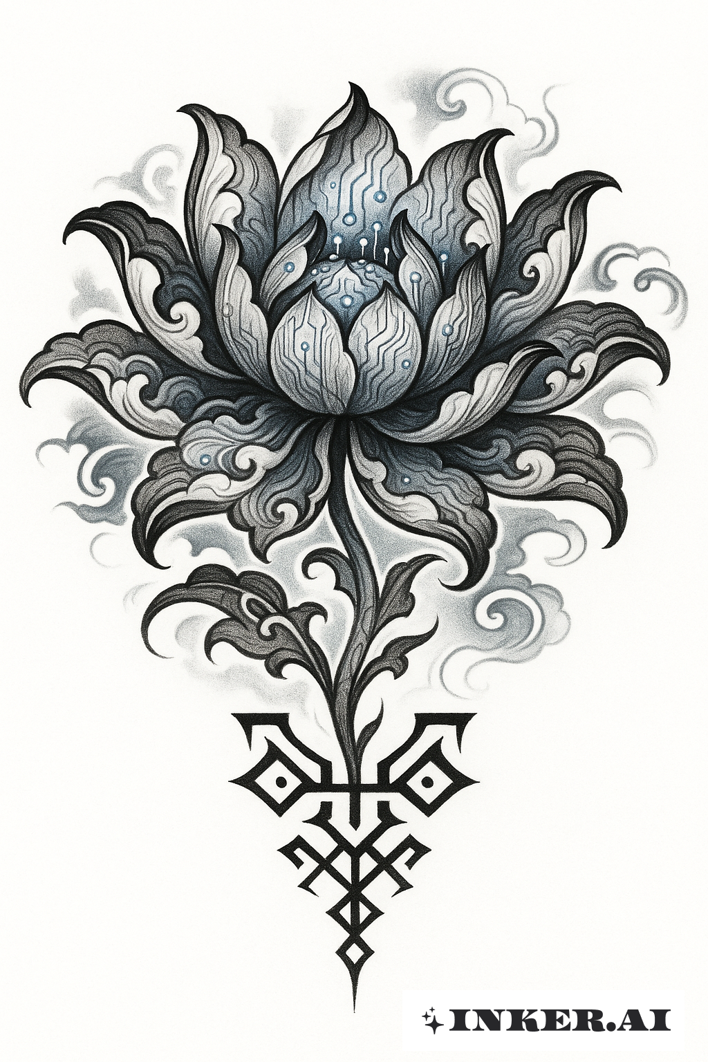 The Cyber Sigilism Lotus Data Bloom