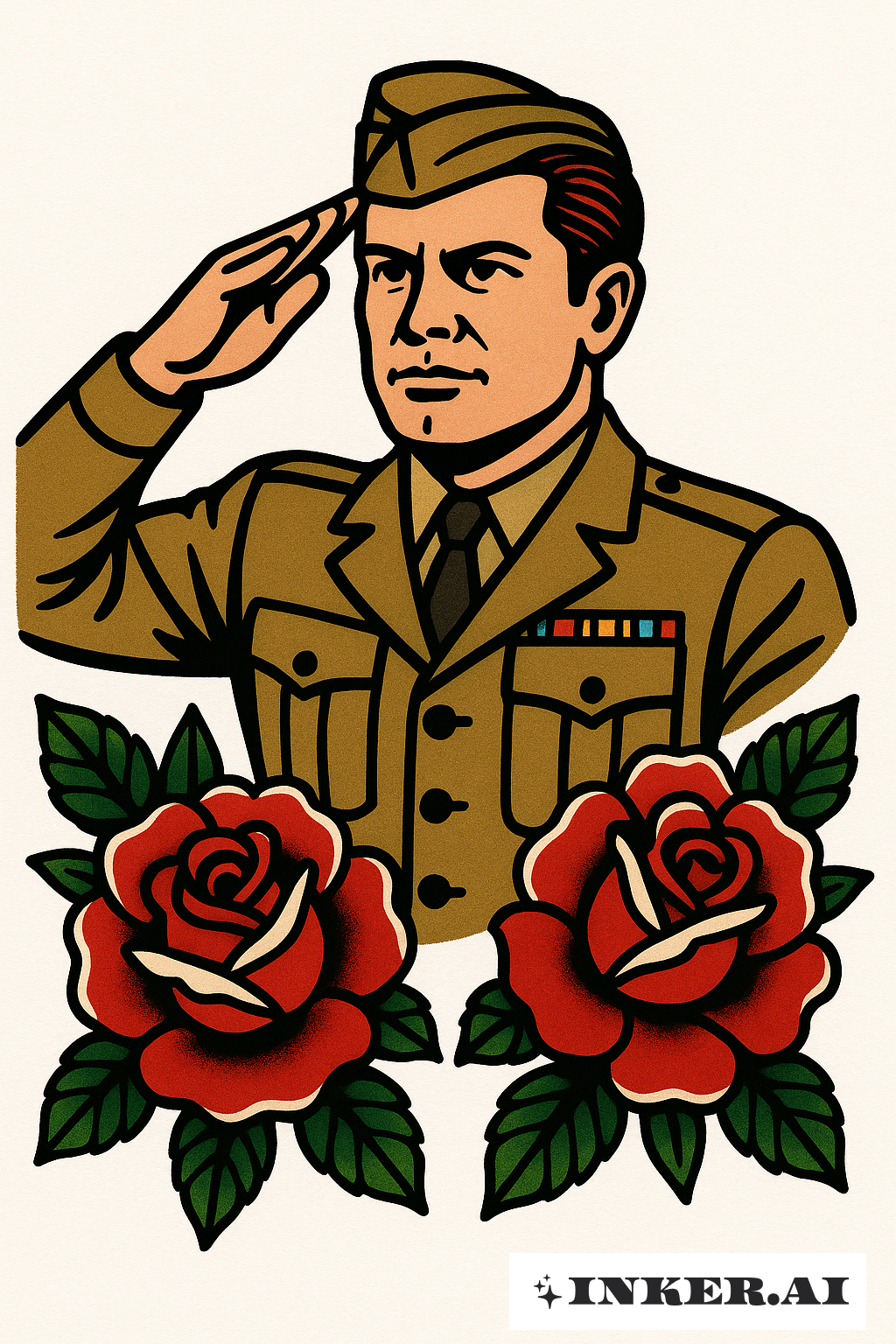 A Saluting Pete Hegseth With Roses