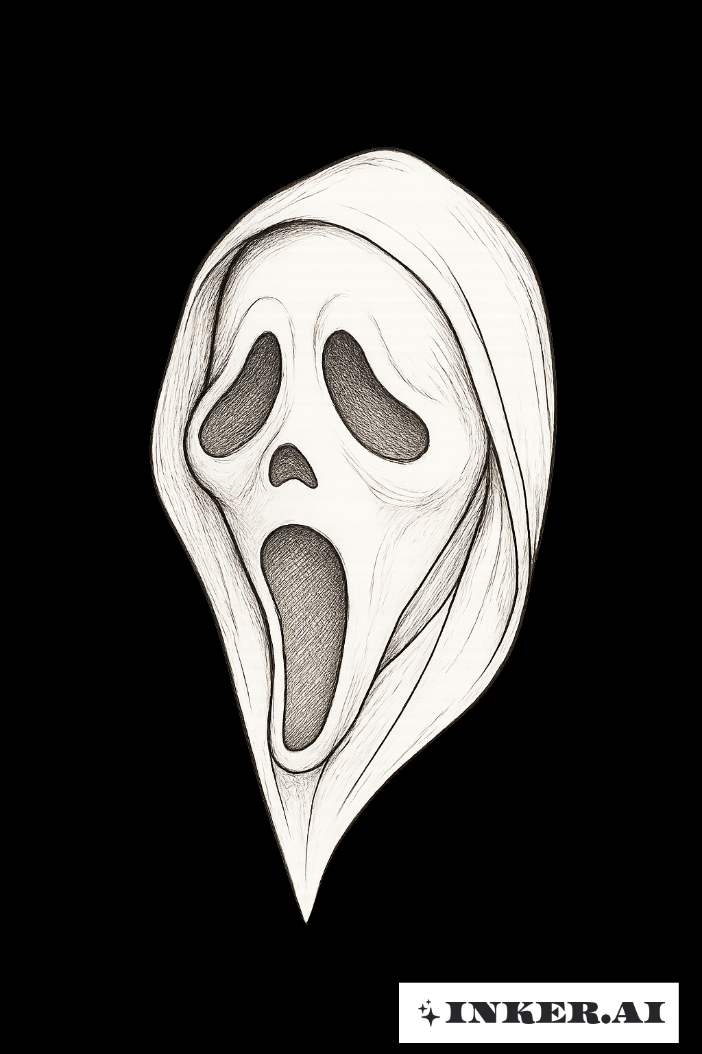 The Ghost Face Mask's Delicate Outline