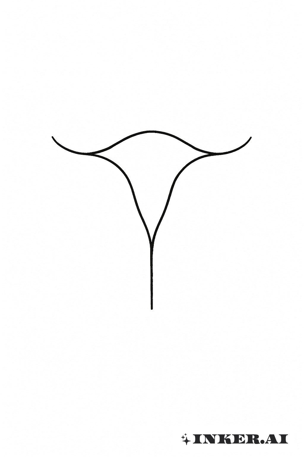 Drei Linien als Form eines Mutterschoßes