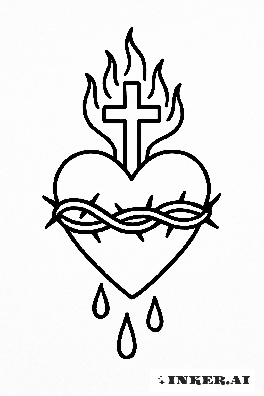 Le Sacré-Cœur Essentiel Avec Une Croix