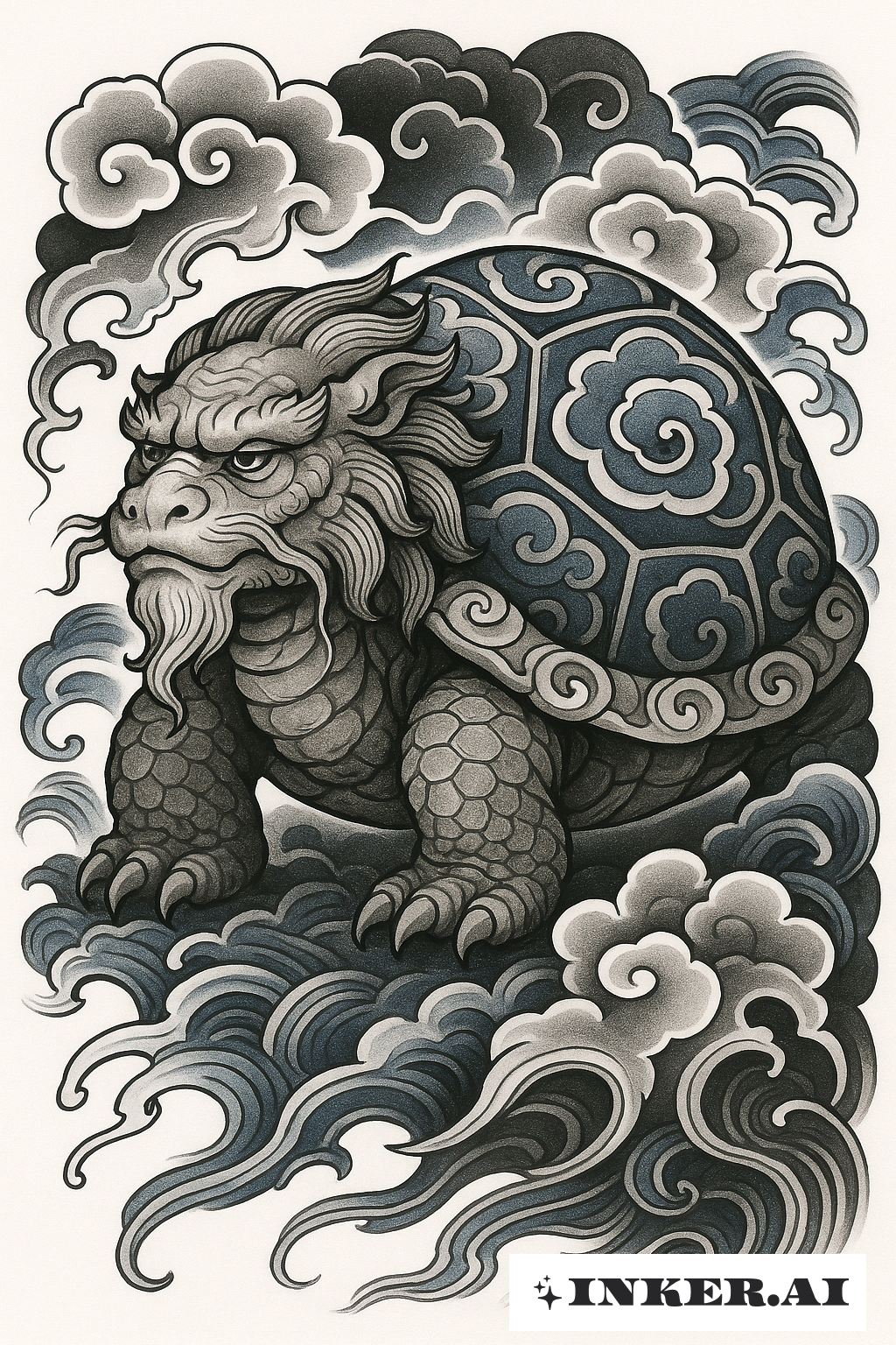 The Great Lion Turtle And Clouds