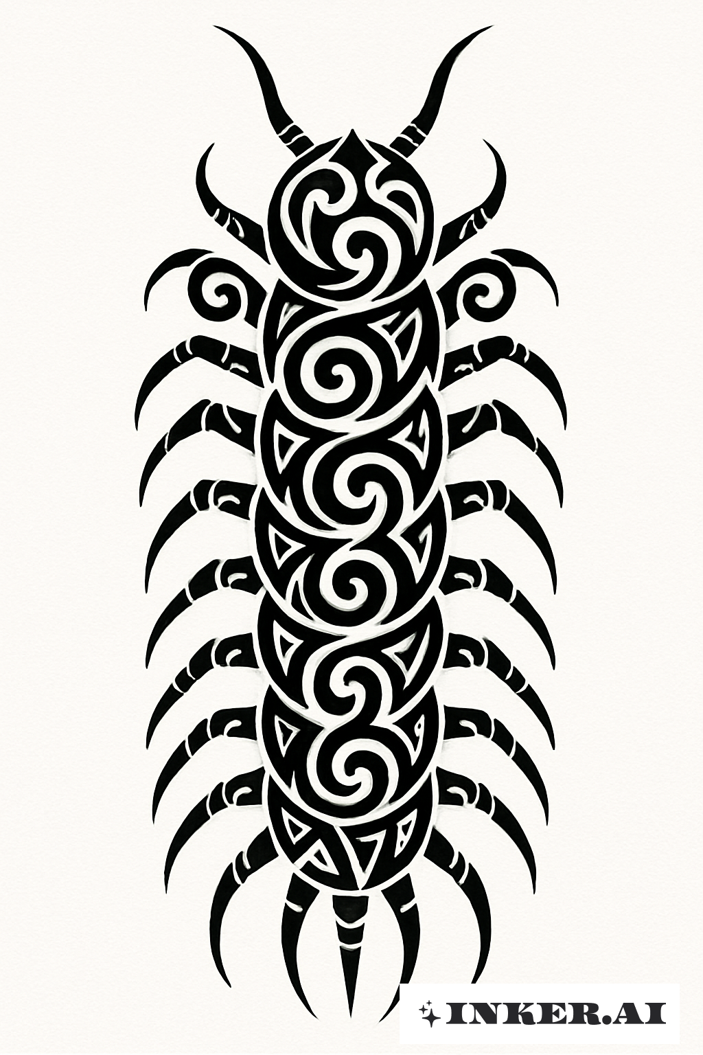 Figure de Mille-Pattes Koru Inspiré par les Maori