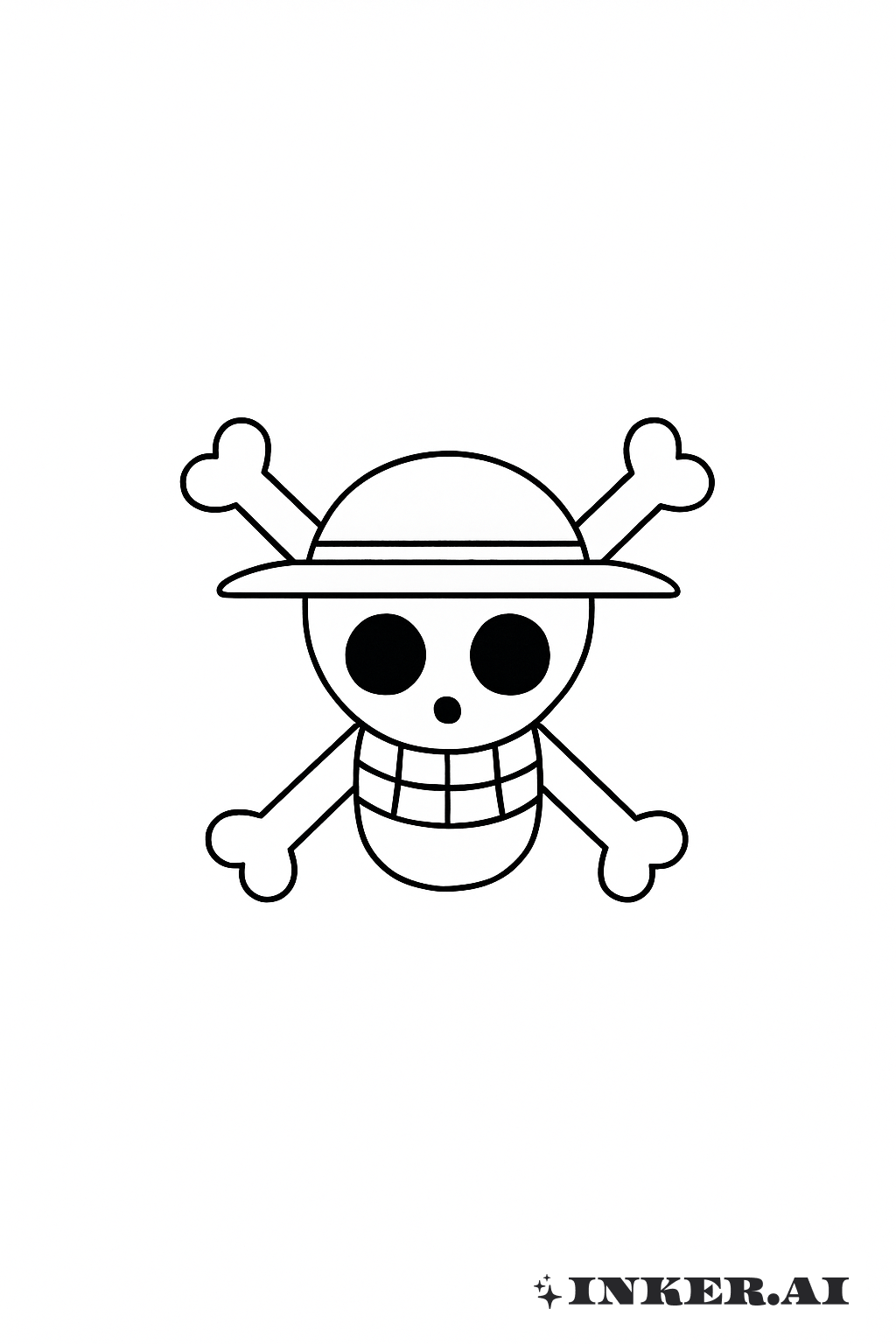 最もシンプルなワンピースのドクロマーク