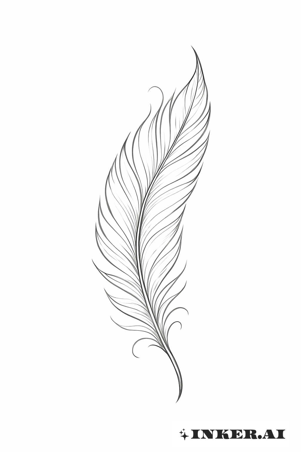 Eine einzelne übernatürliche Engelsfeder, die herabschwebt