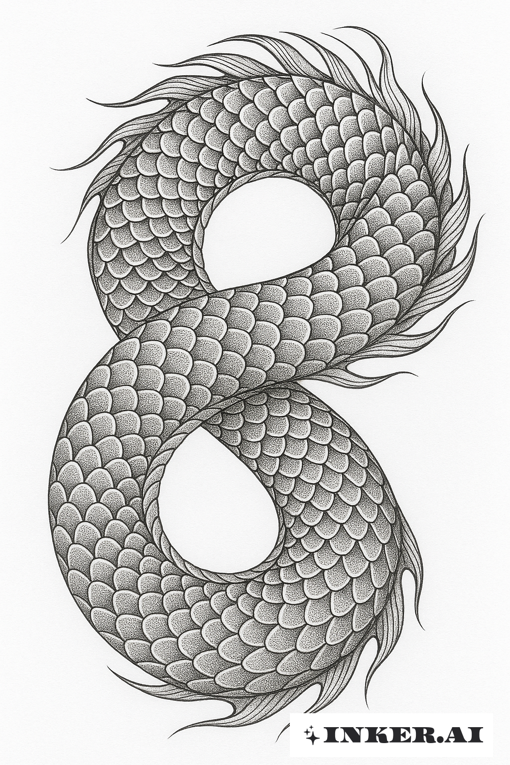 微細日本龍鱗紋樣