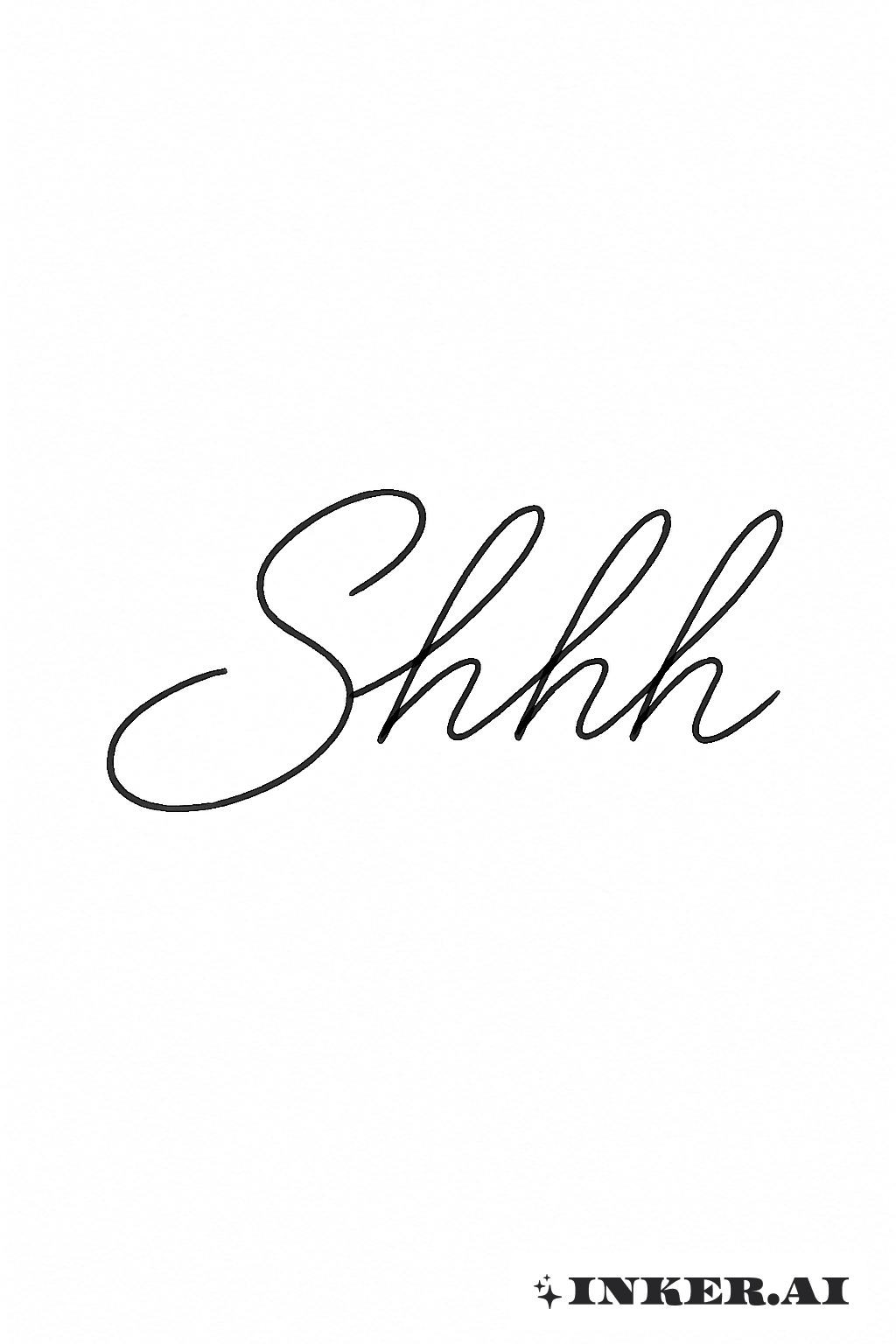 Cursive Shhh inspiré par Rihanna