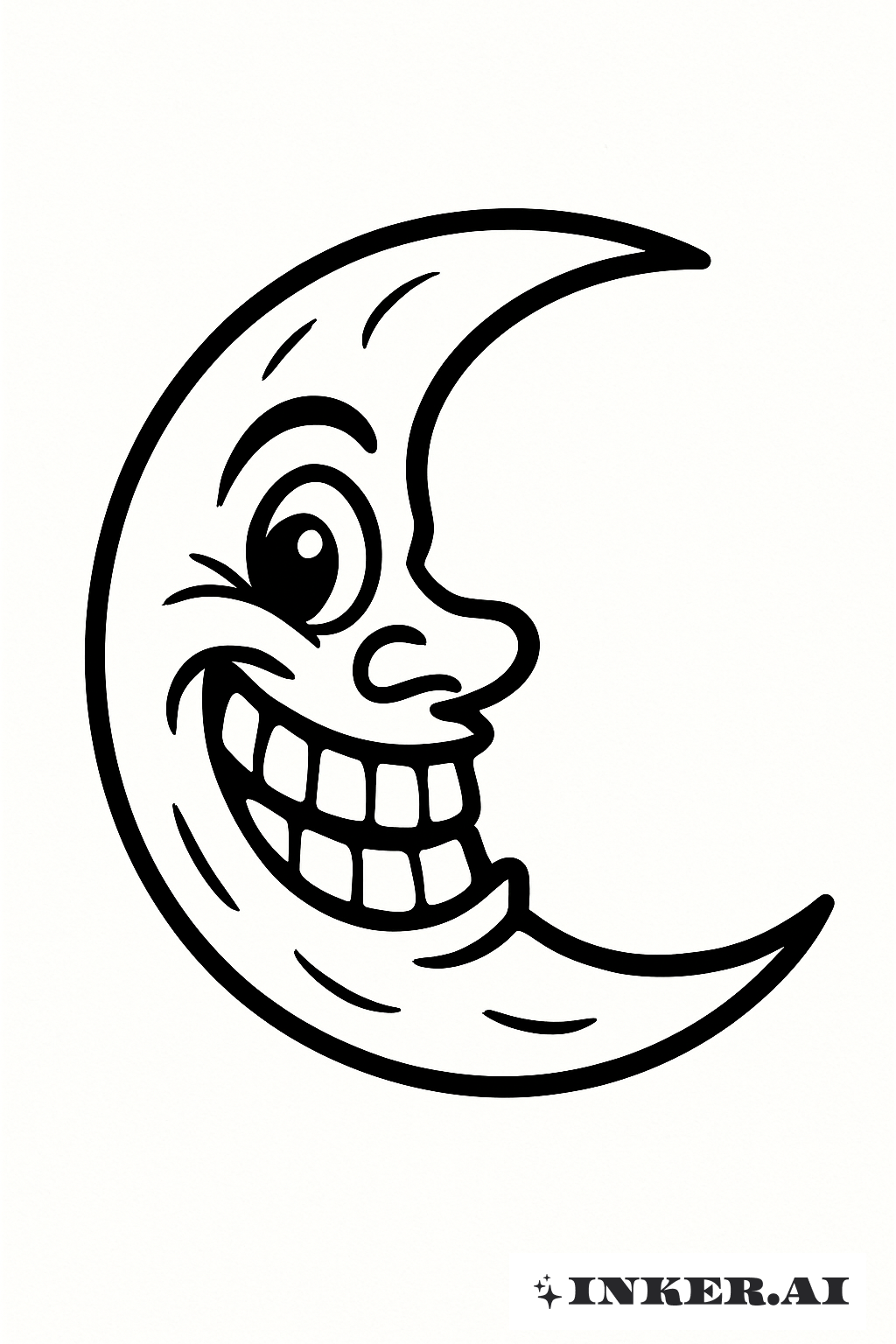 A Lua Crescente Sorridente do Novo Estilo