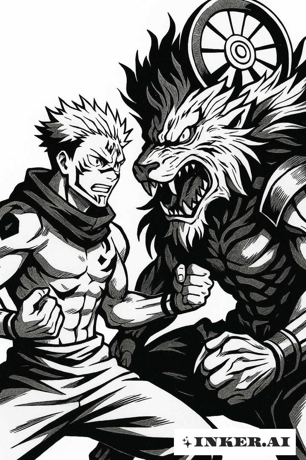 Sukuna face à Mahoraga
