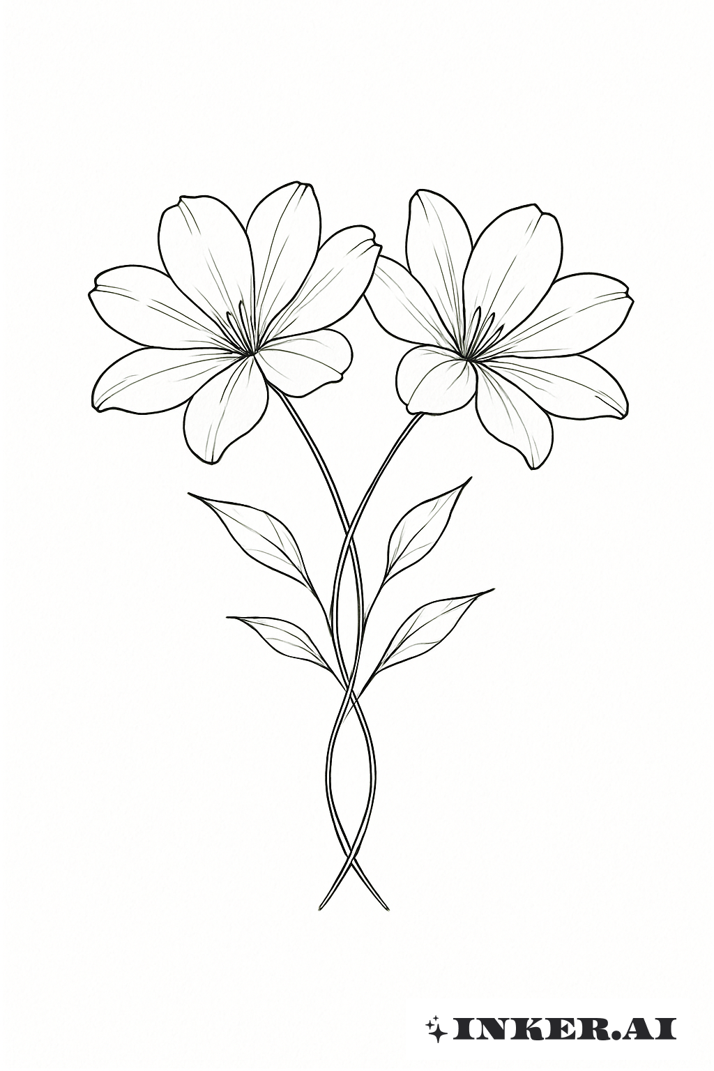 Intertwined Flowers Of A Twin Flame