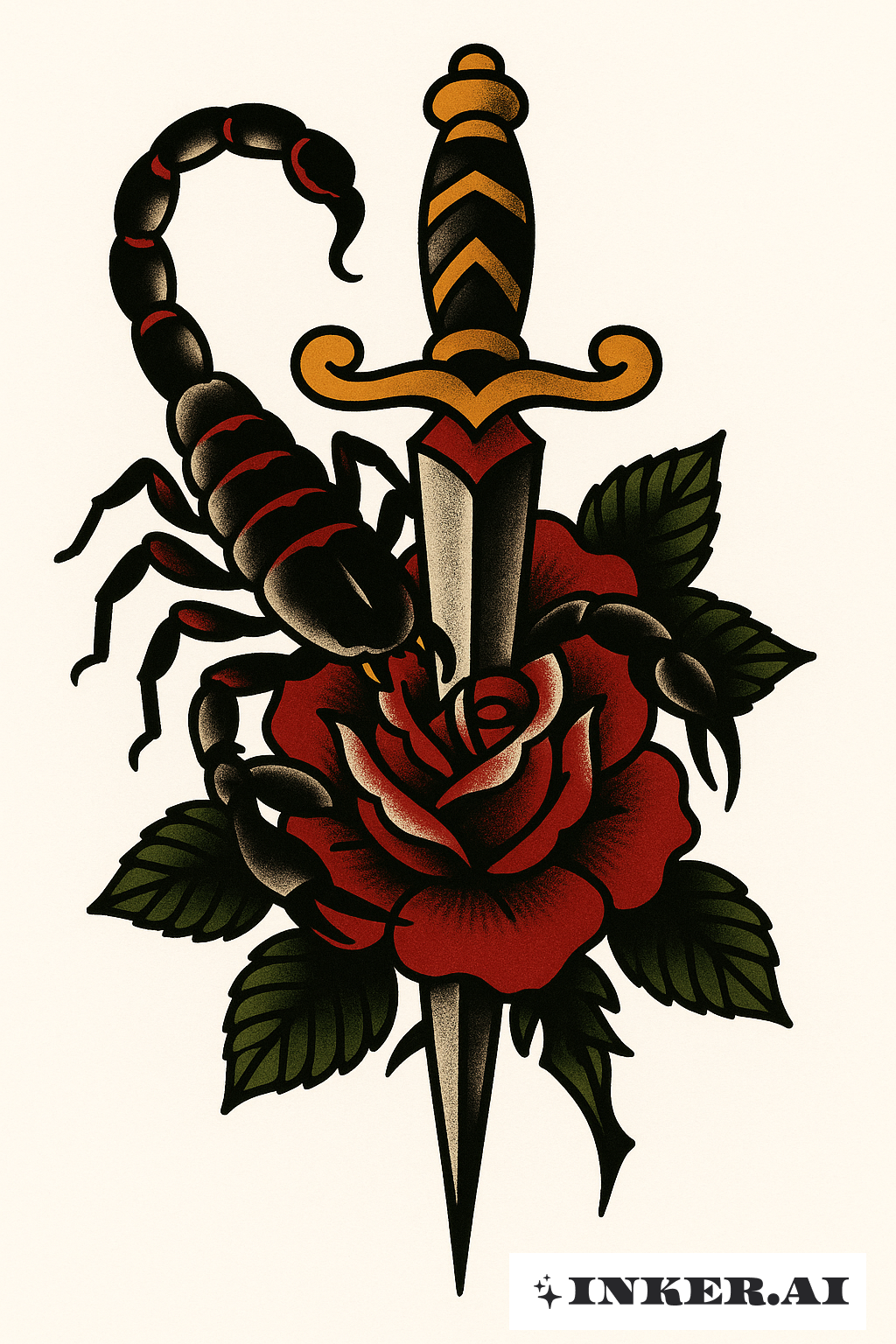 Scorpio's Dagger and Rose