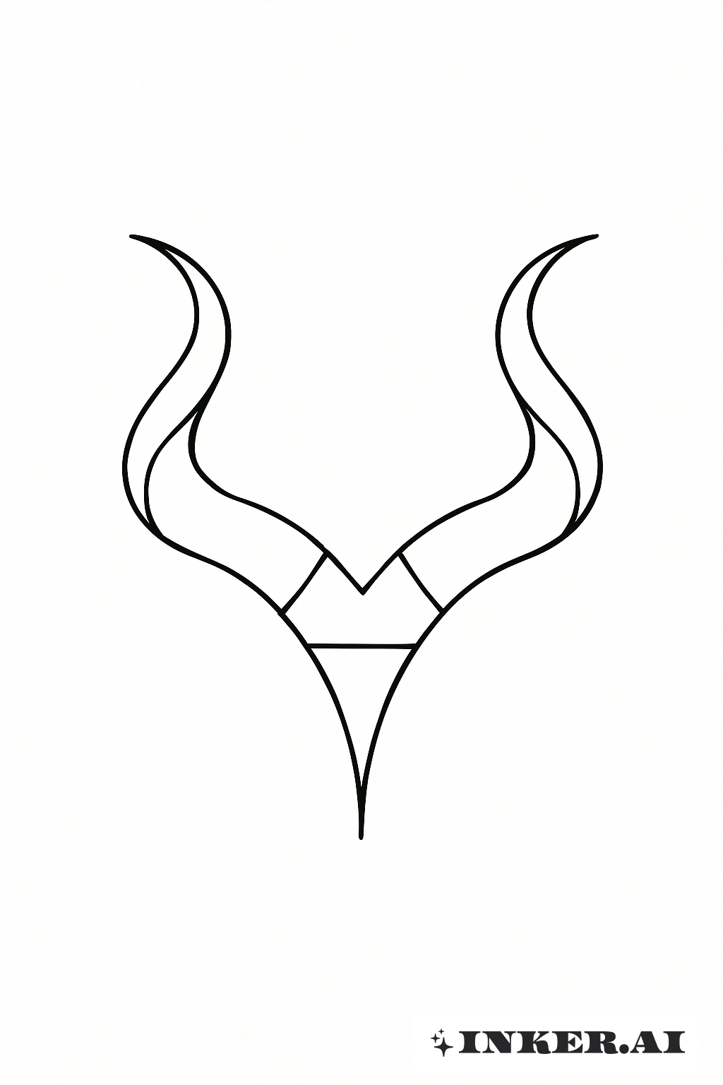 Ein Minimalistisches Baphomet-Horn