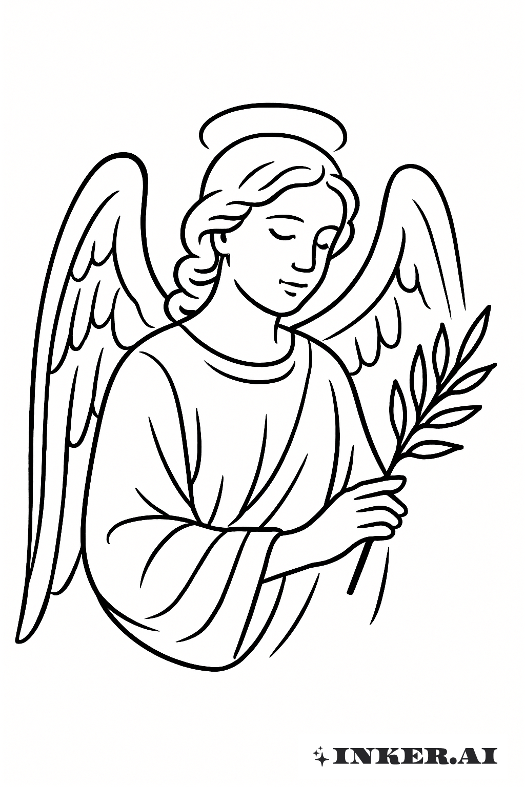 Guardian Angel with an Olive Branch