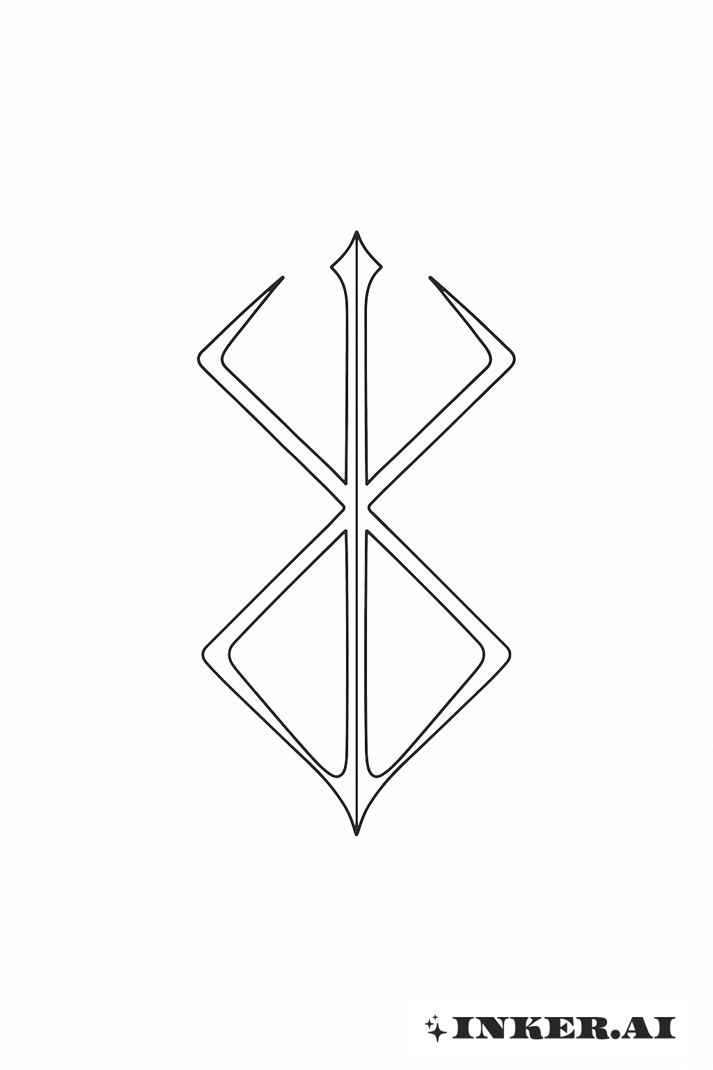 Ein Feines Berserk-Brand-Umriss