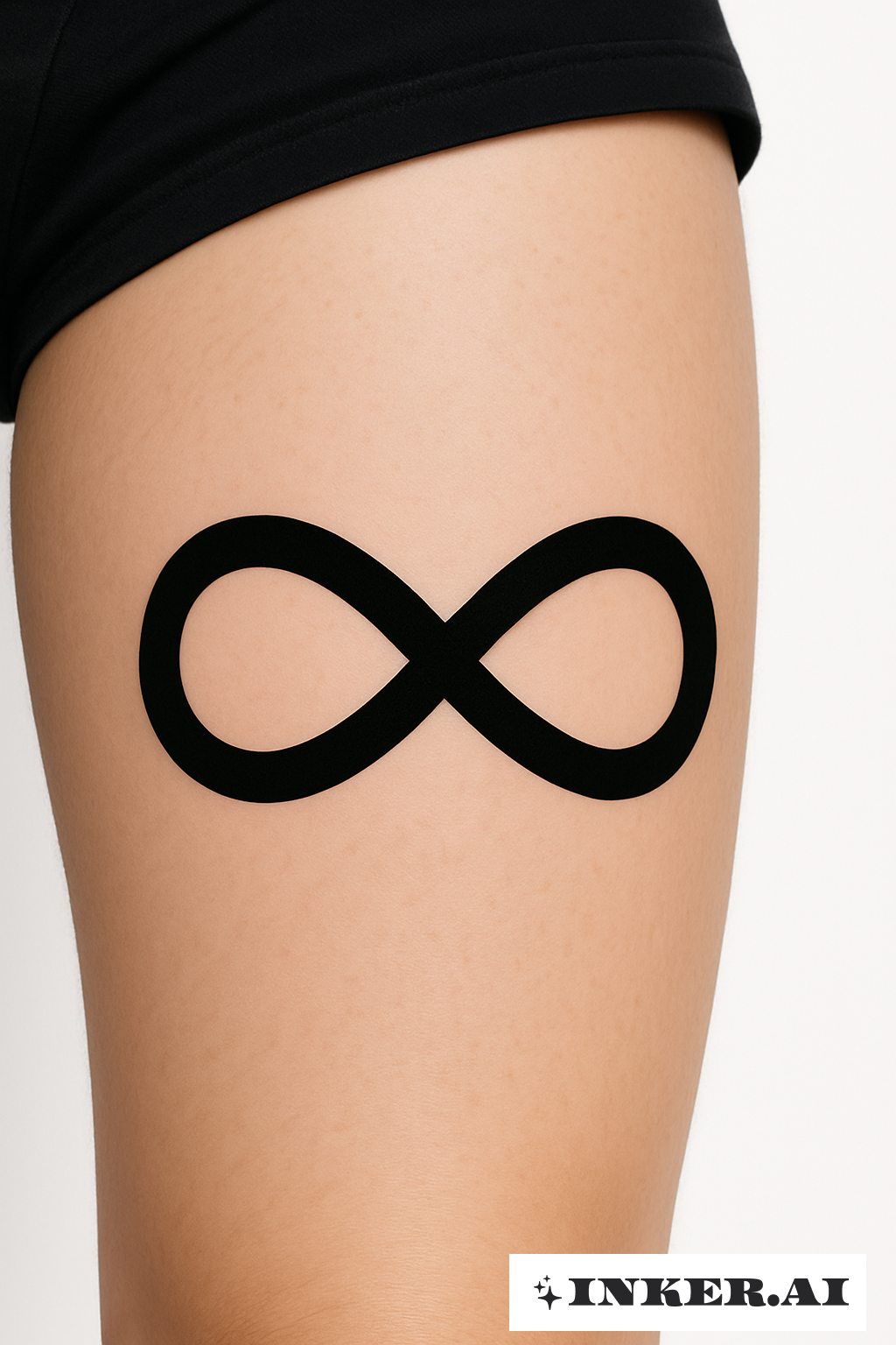 Símbolo do Infinito em Negrito na Coxa Lateral