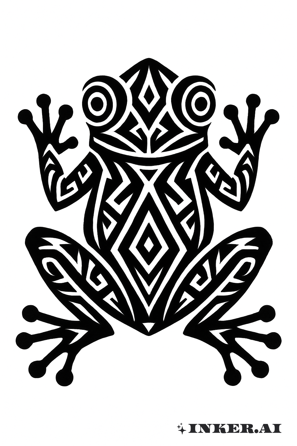 Grenouille Coqui Portoricaine en Style Tribal