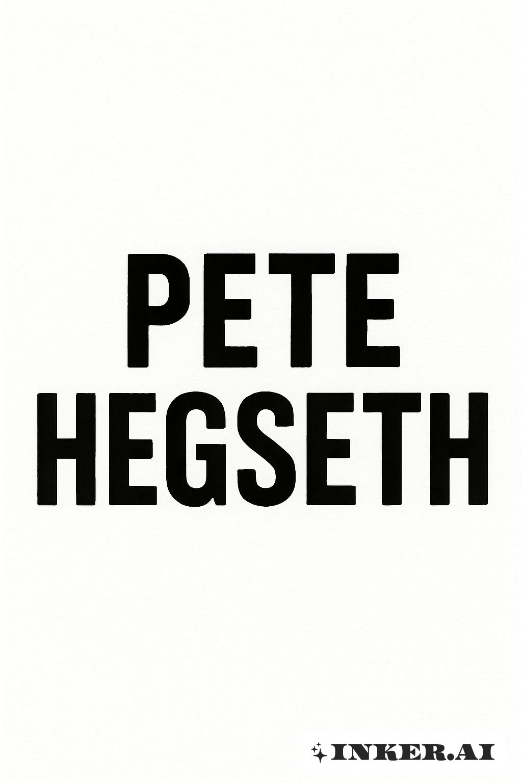 Pete Hegseths Name In Fettschrift