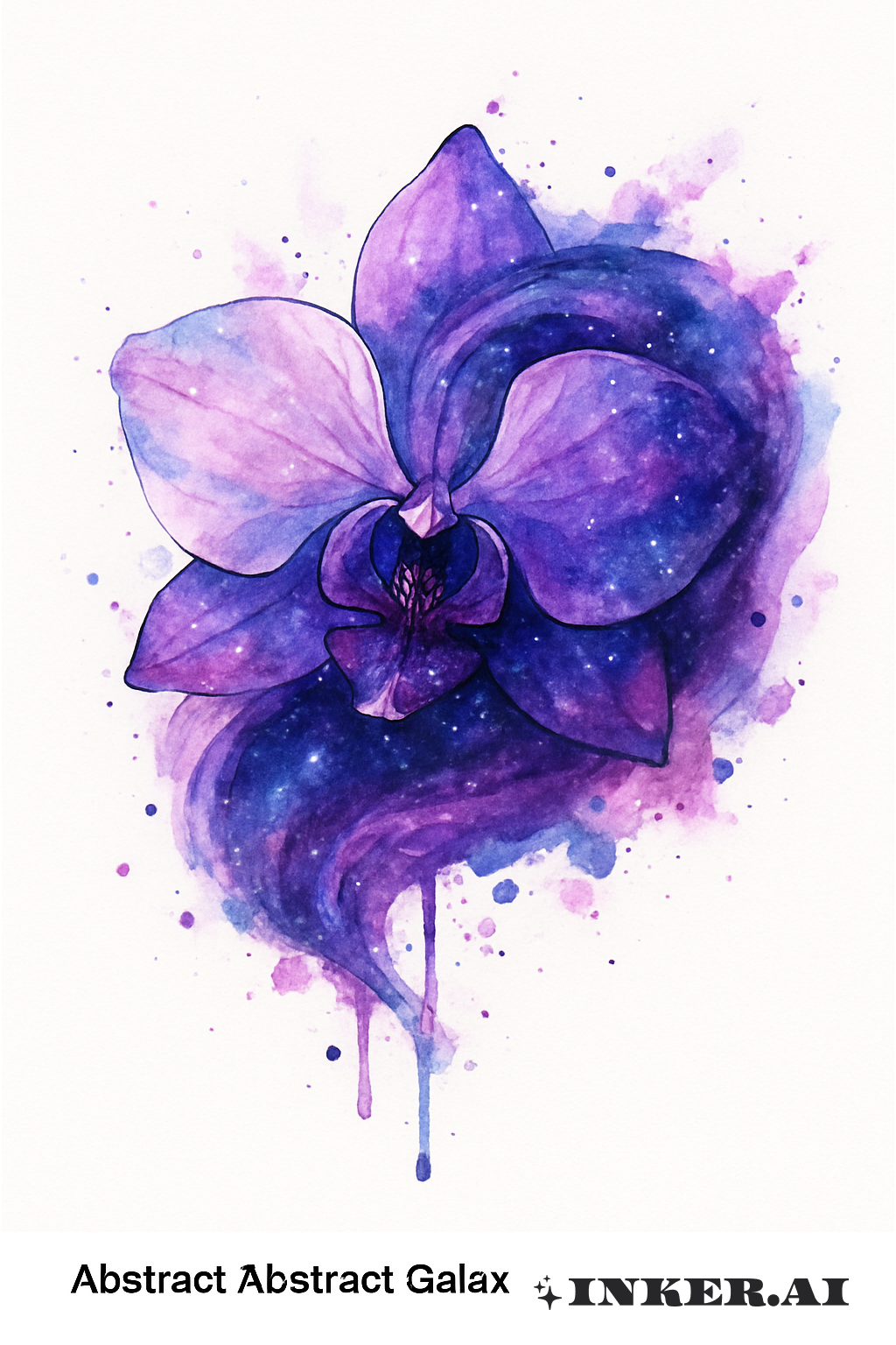 Galaxia Abstracta Florecer de Orquídea