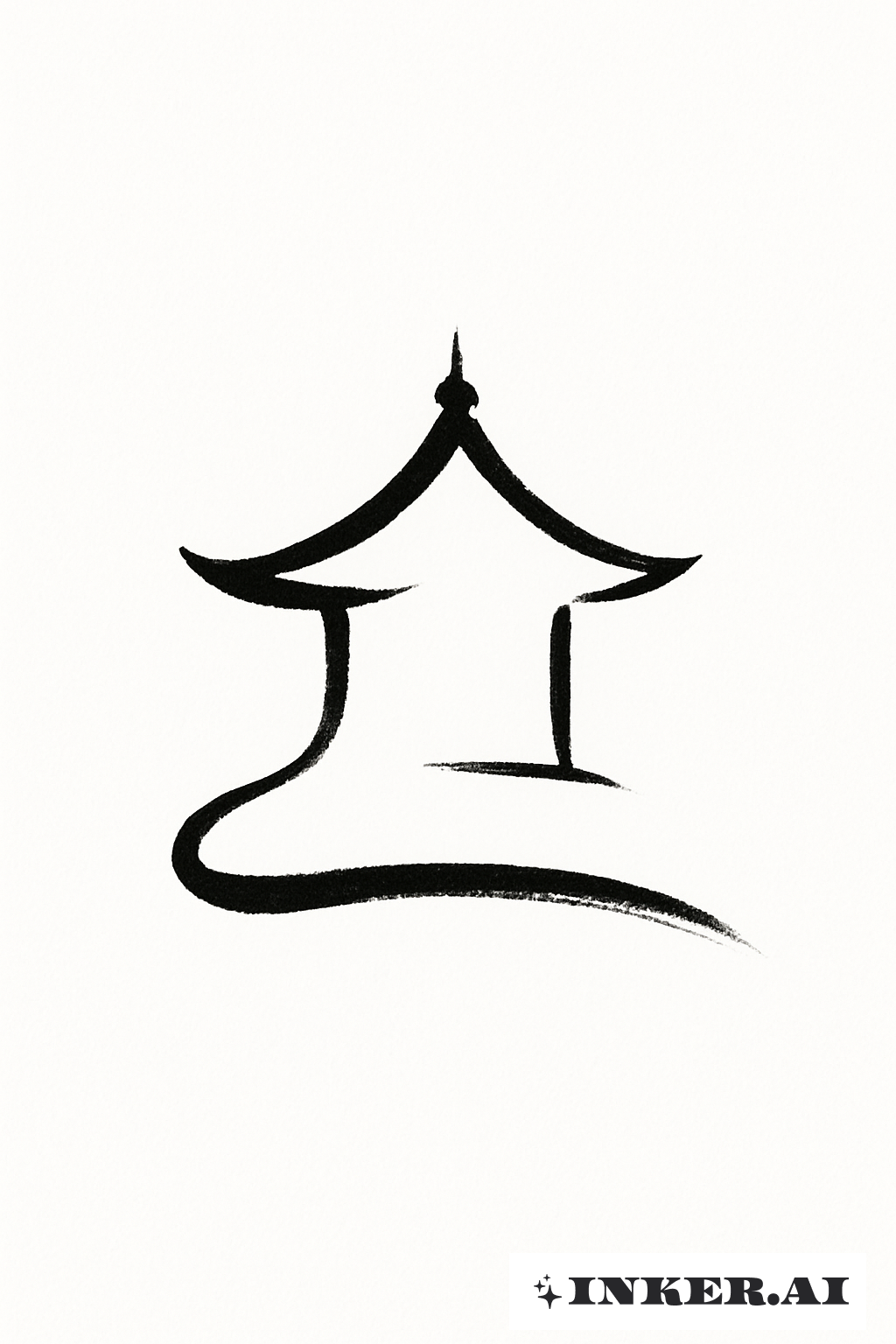 一筆描きの禅寺